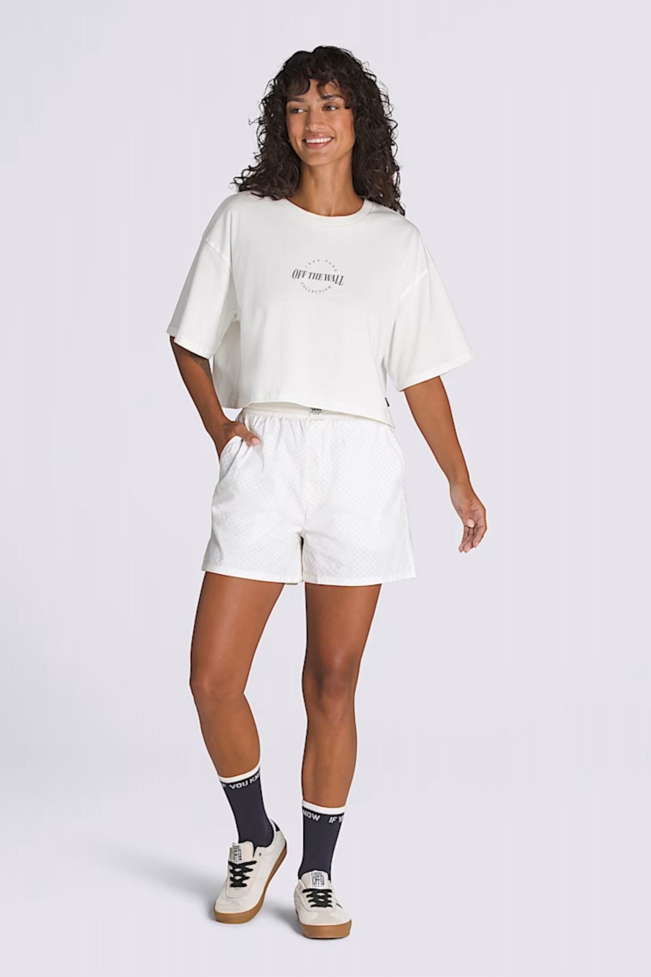 VANS ALICIA BOXER SHORTS en color BLANCO (4)
