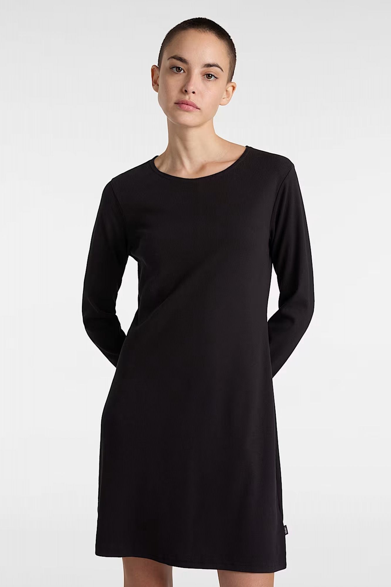 VANS DREW RIB LS DRESS en color NEGRO (1)