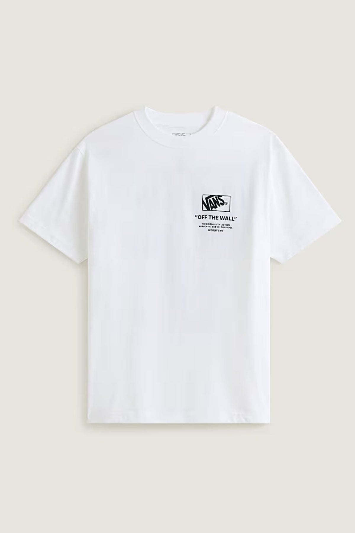 VANS VN000PEWWHT1 STACKED HI SS TEE en color BLANCO (3)