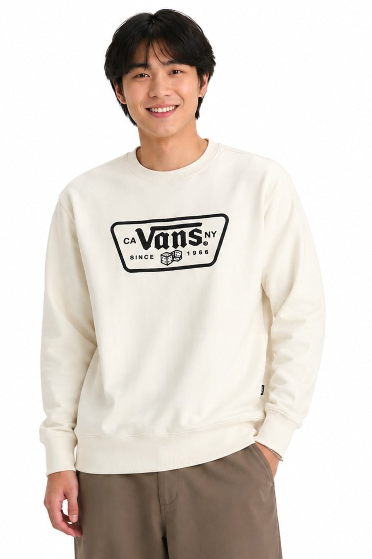 VANS KNU PATCH CREW en color BLANCO (1)