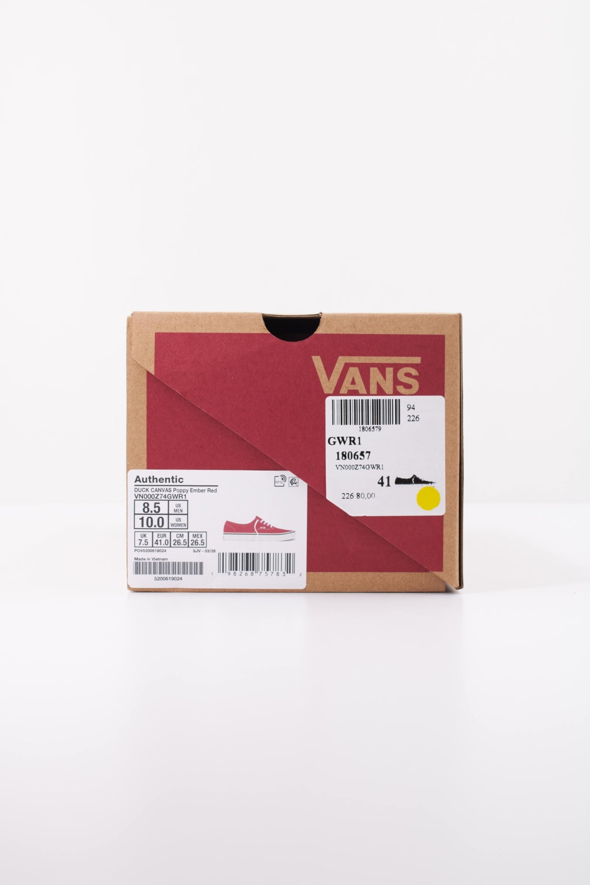 VANS VN000Z74GWR1 AUTHENTIC en color ROJO (6)