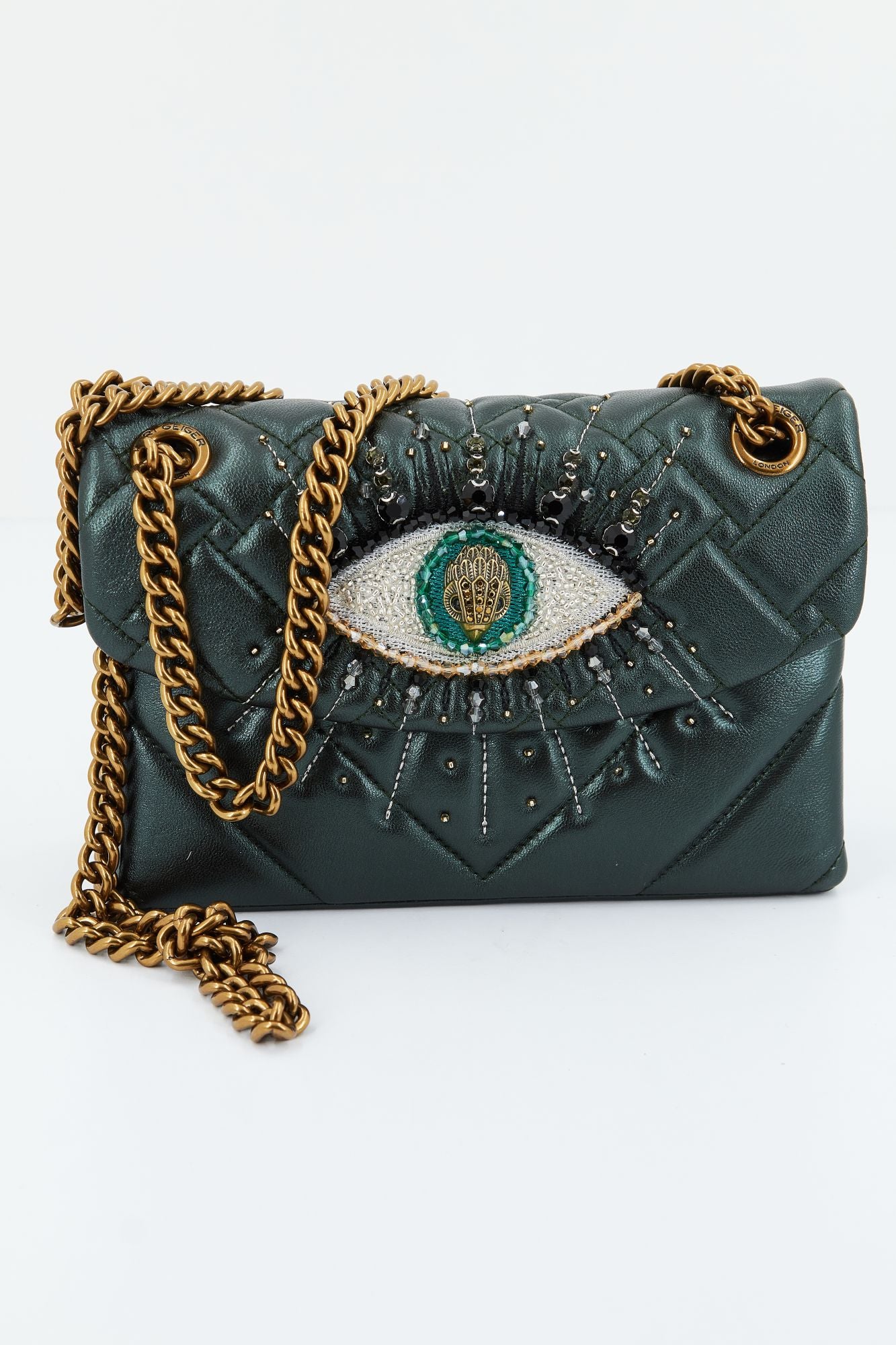 KURT GEIGER LONDON LTHR MINI KENSINGTO en color VERDE (1)