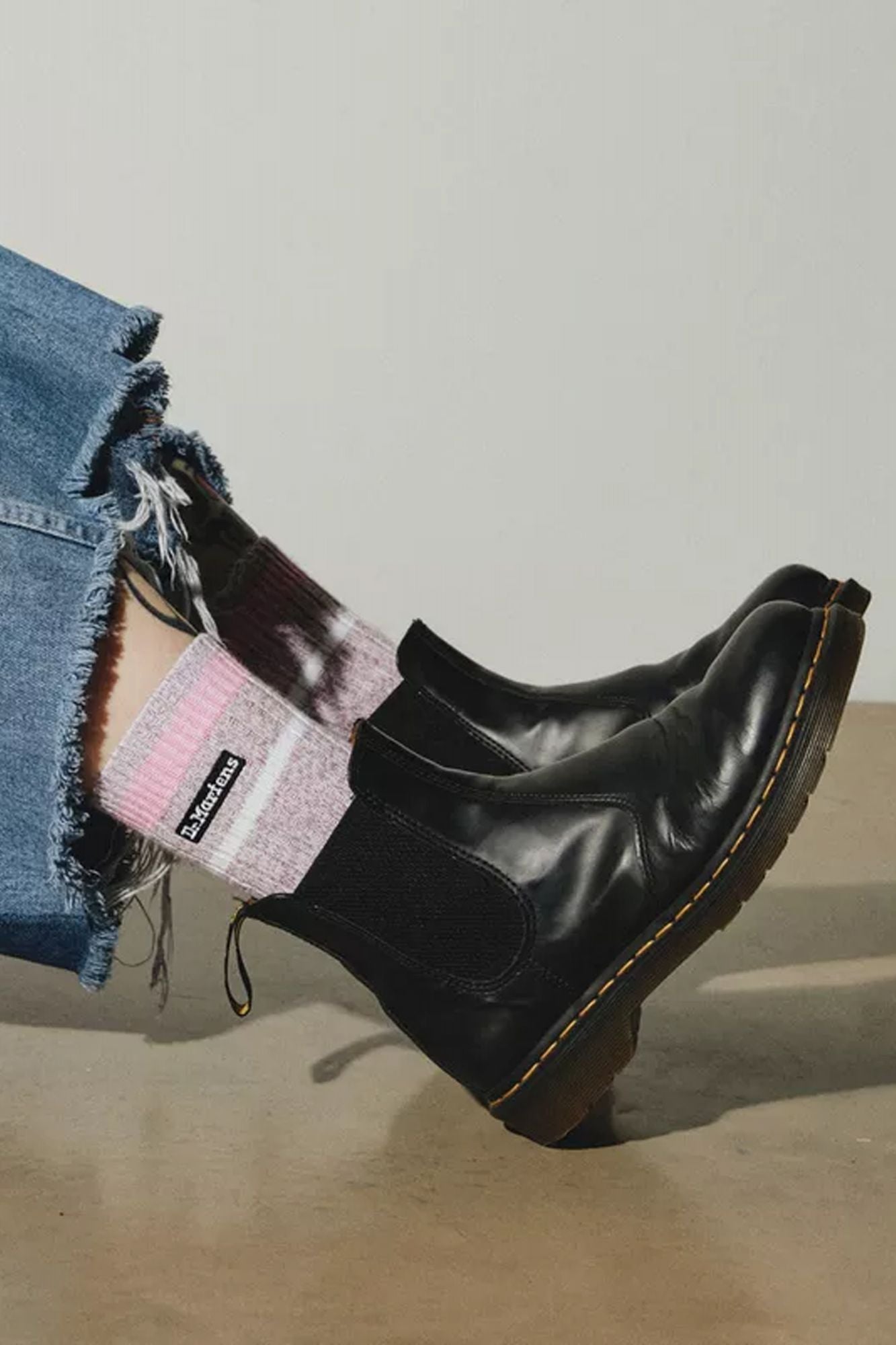 DR. MARTENS MARL SOCK en color ROSA (2)
