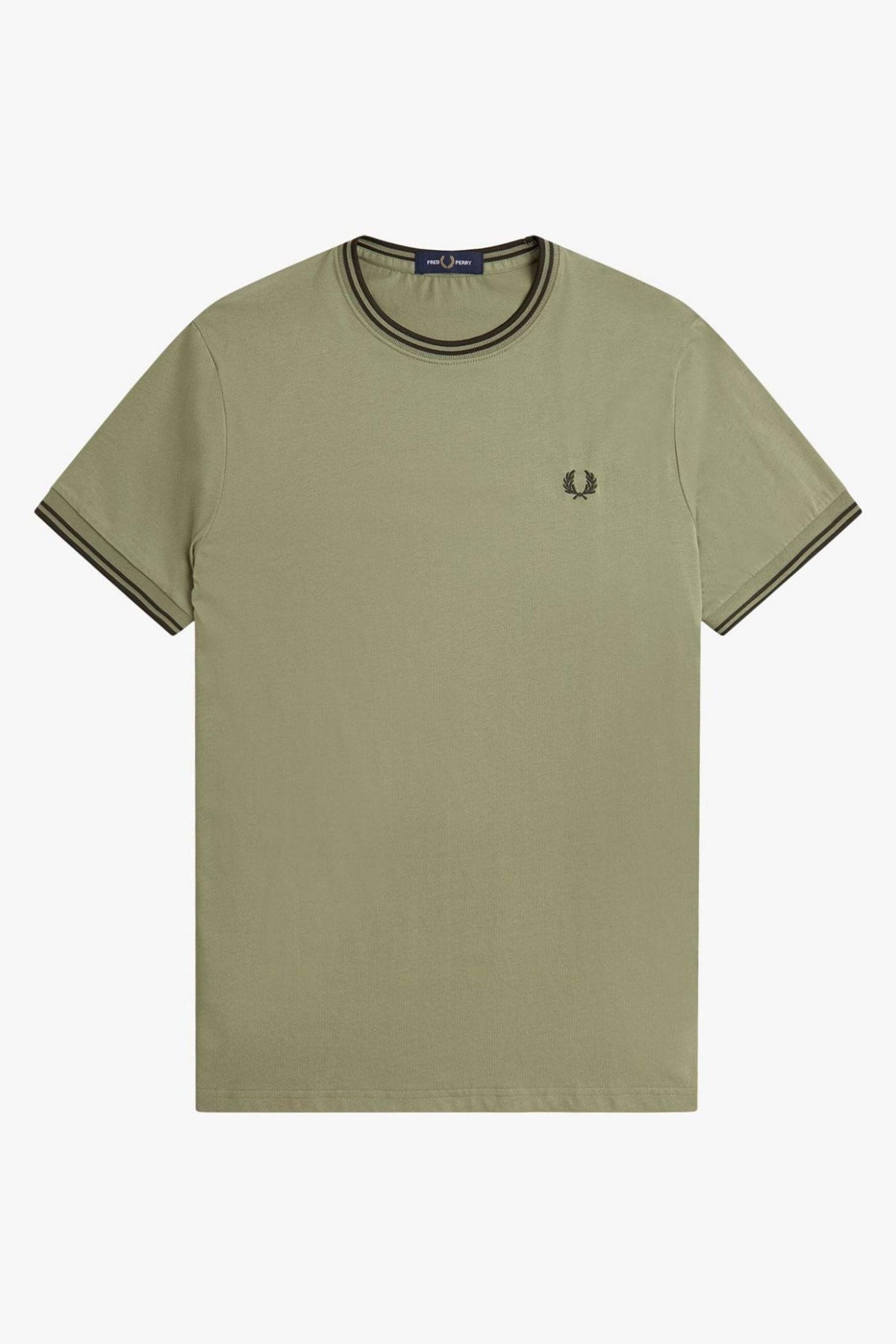 FRED PERRY  TWIN TIPPED T-SHIRT en color VERDE (1)