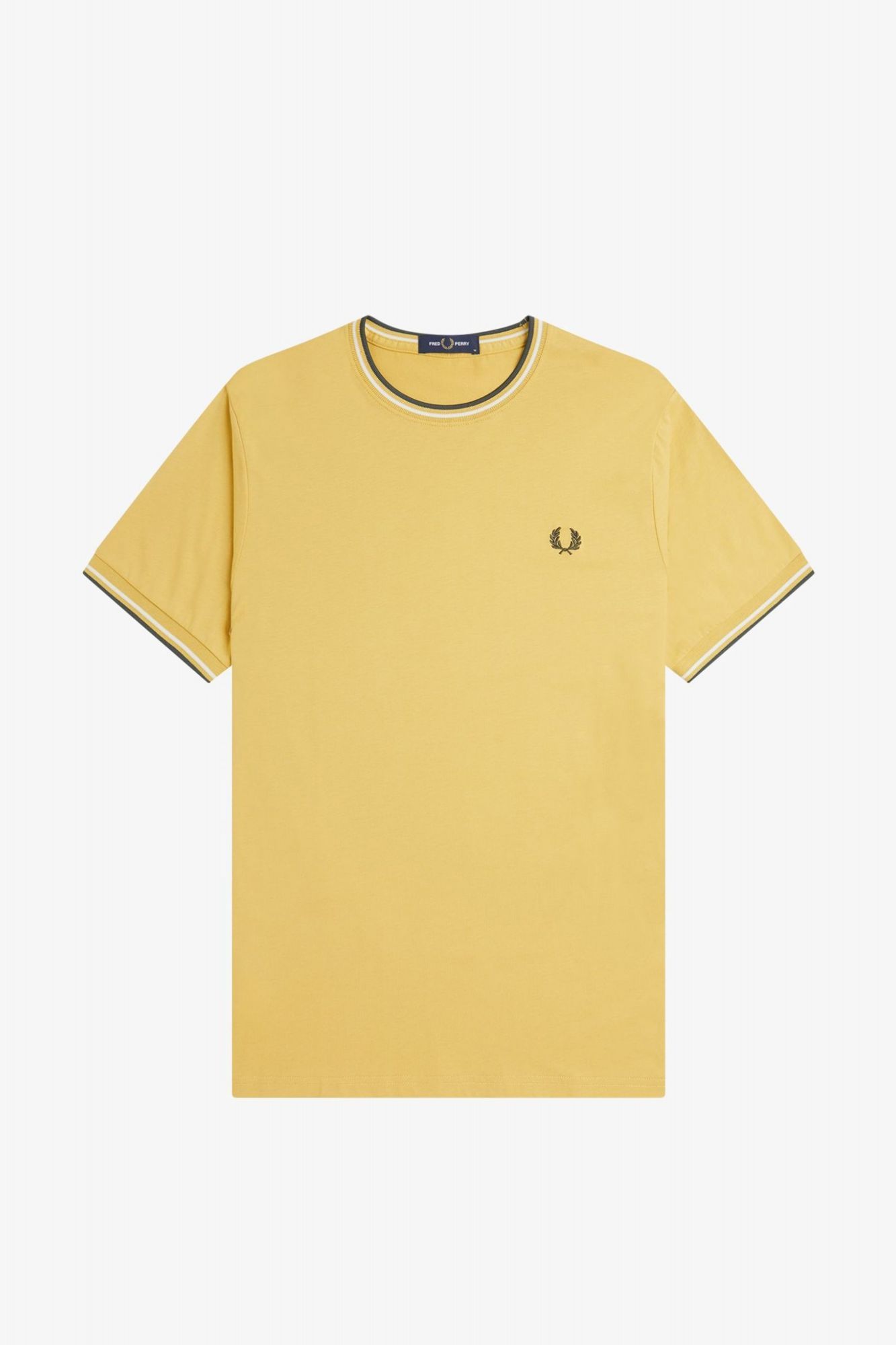 FRED PERRY  TWIN TIPPED T-SHIRT en color AMARILLO (2)