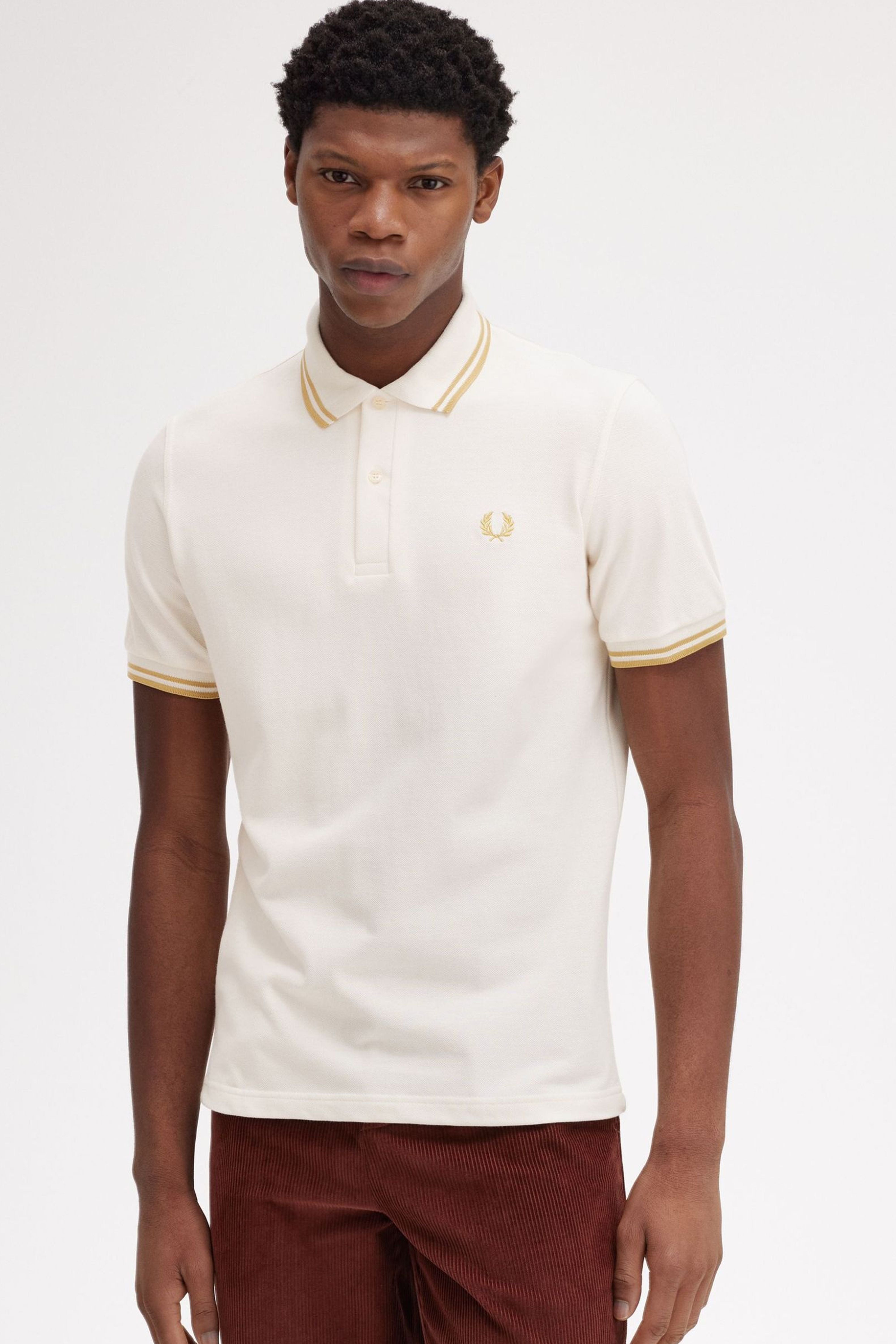 FRED PERRY THE SINBGLE TIPPED en color BLANCO (4)