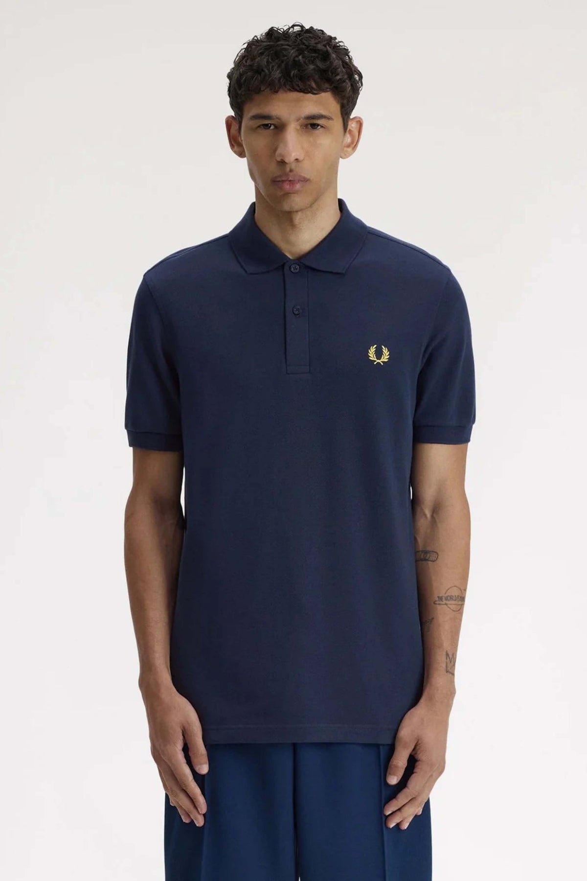 FRED PERRY  PLAIN FRED PERRY SHIRT en color AZUL (1)