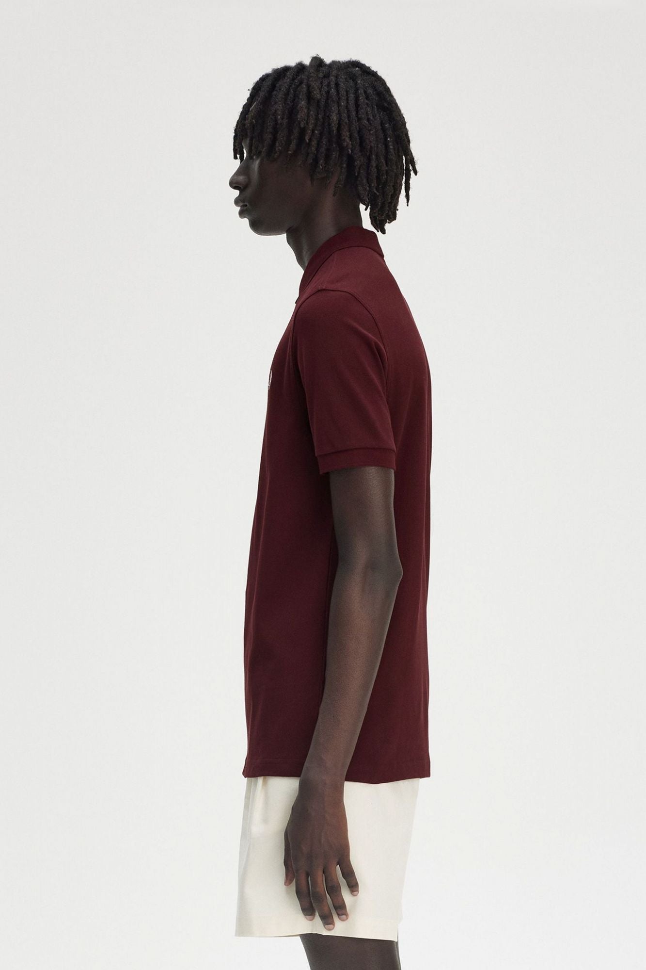 FRED PERRY  PLAIN FRED PERRY SHIRT en color BURDEOS (3)