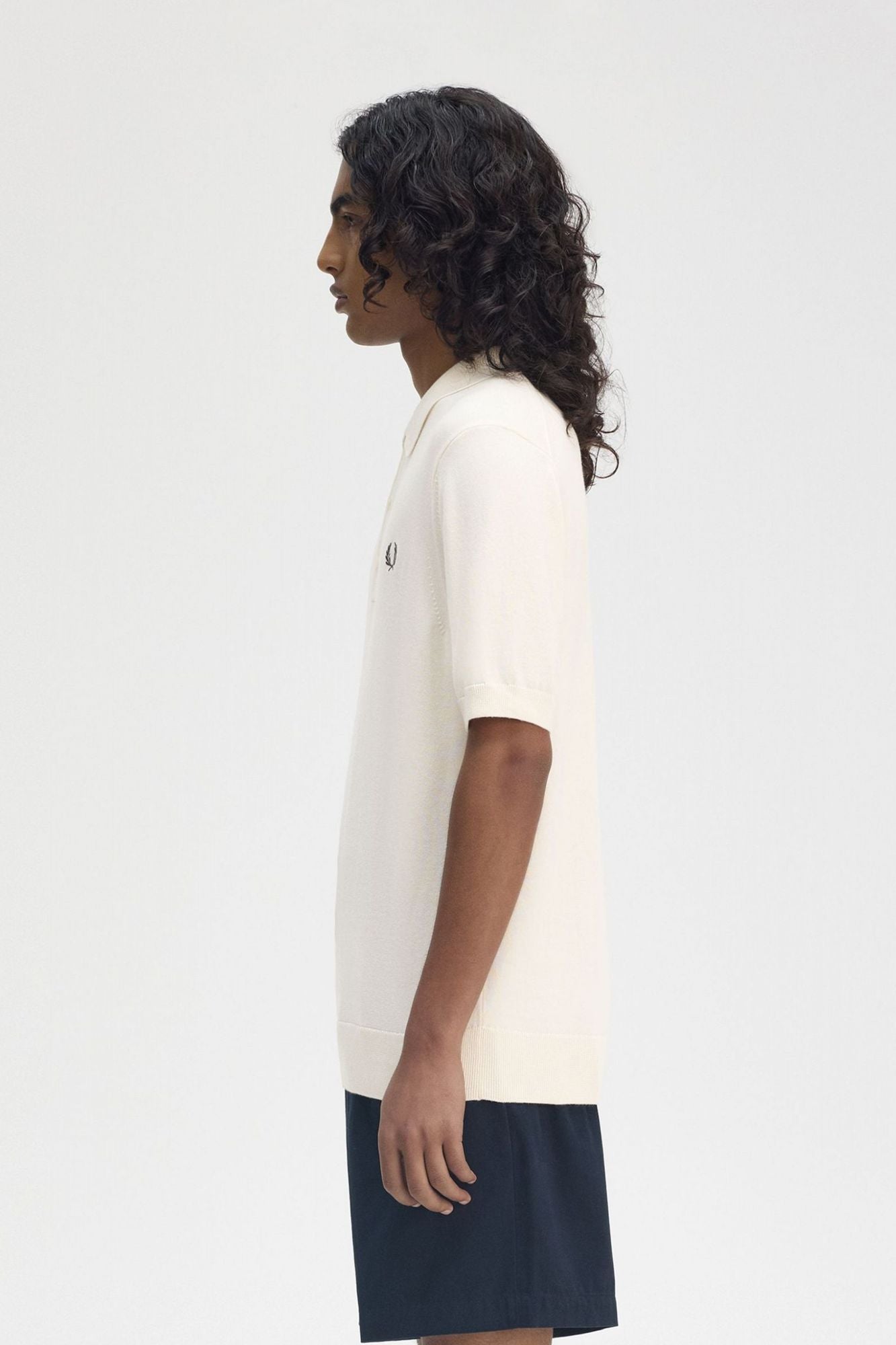 FRED PERRY  COTTON KITTED SHIRT en color BEIS (3)