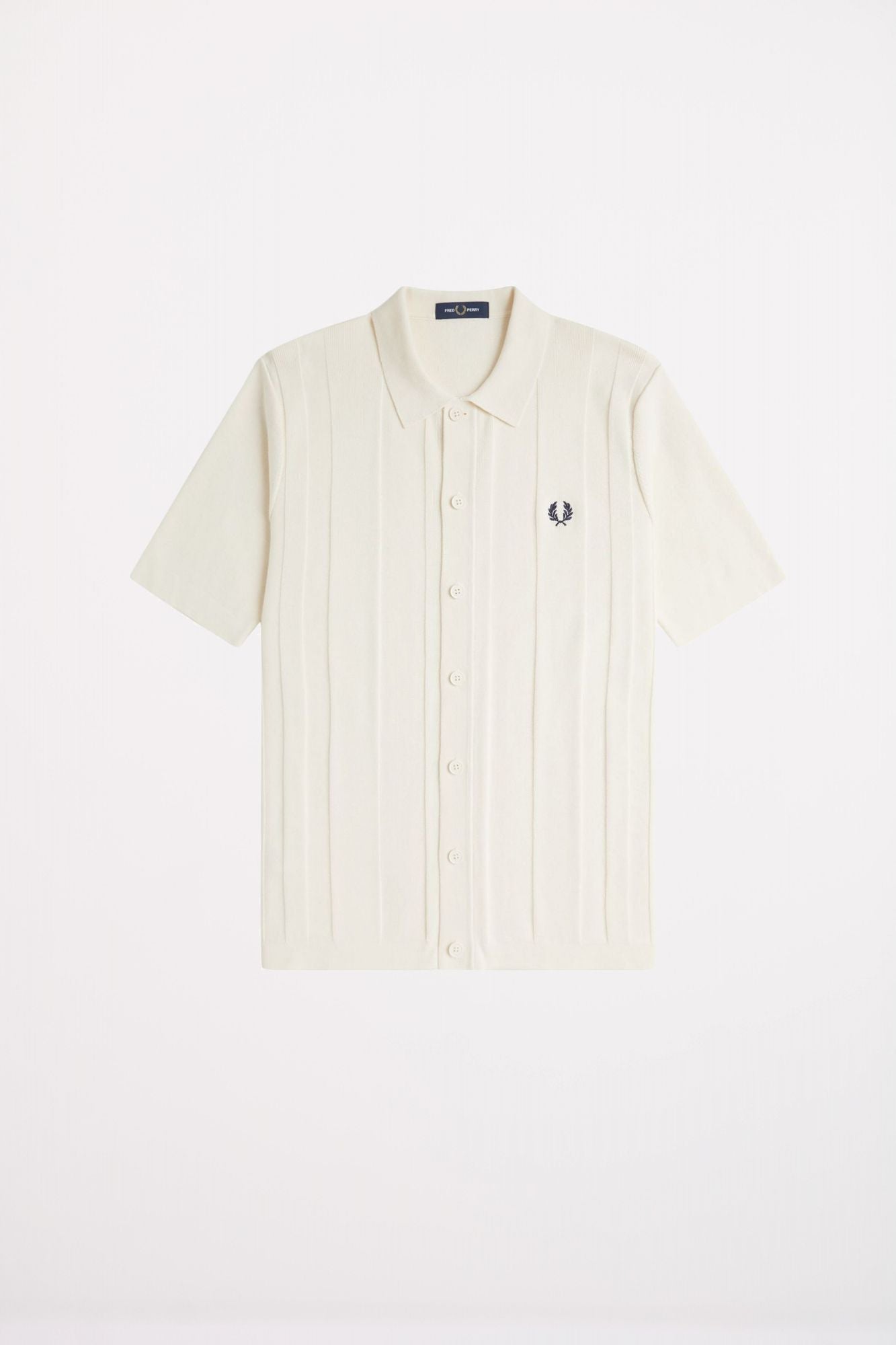 FRED PERRY BUTTON THROUGH SS SHIRT en color BEIS (2)