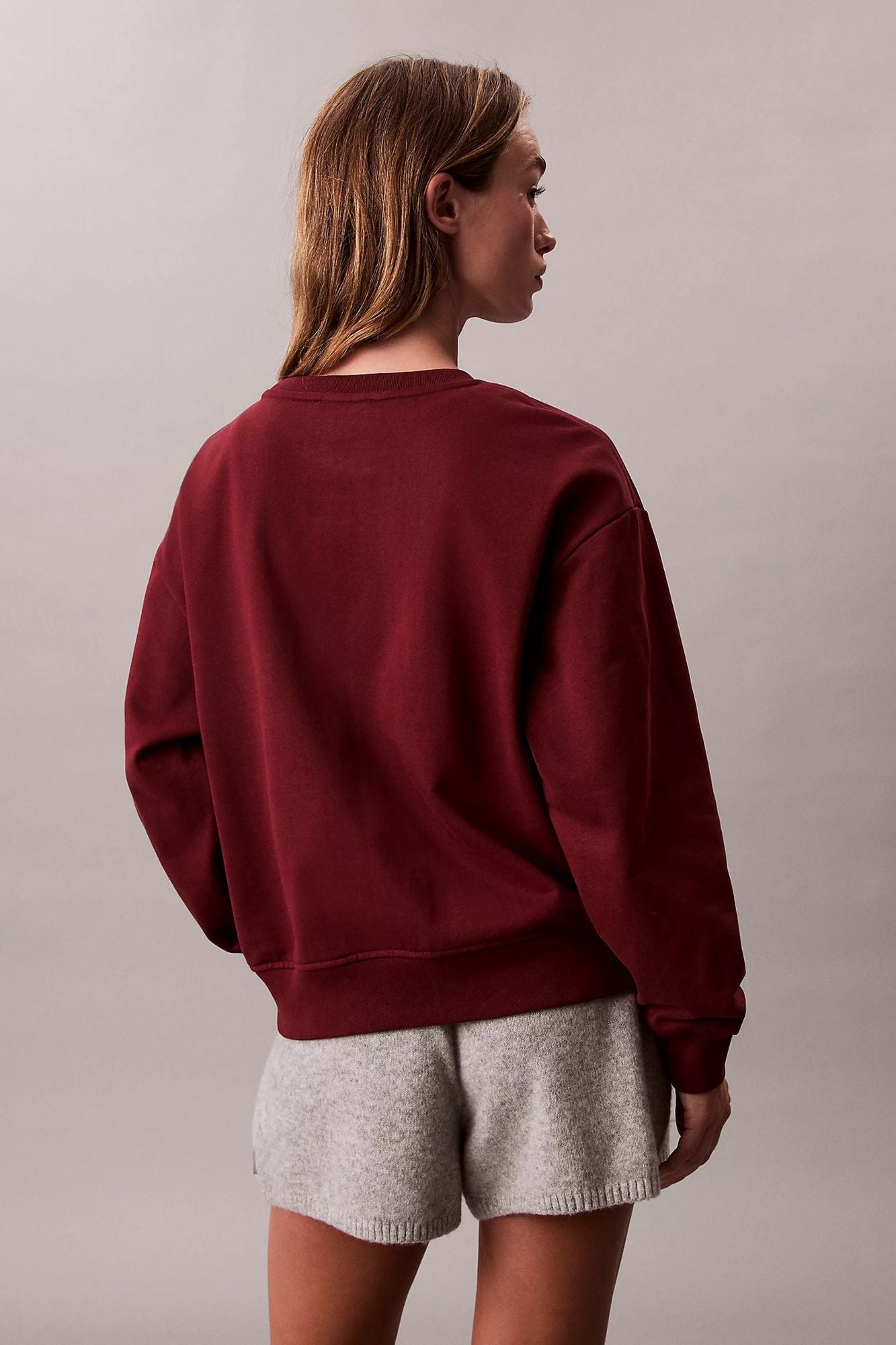 CALVIN KLEIN  LS MONOLOGO FRENCH TERRY en color ROJO (3)