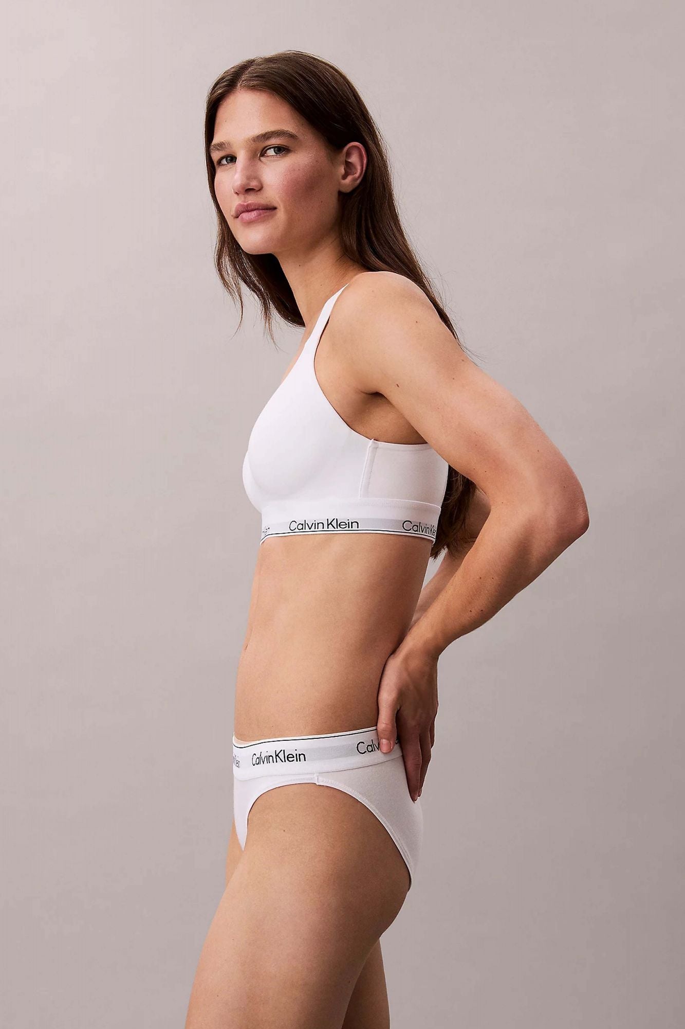 CALVIN KLEIN LIFT BRALETTE ICON COTTON en color BLANCO (2)