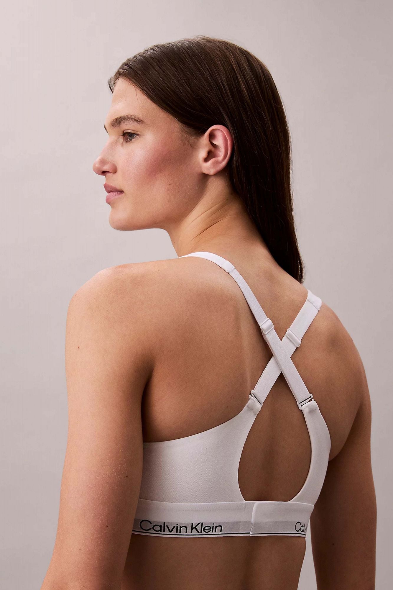 CALVIN KLEIN LIFT BRALETTE ICON COTTON en color BLANCO (3)