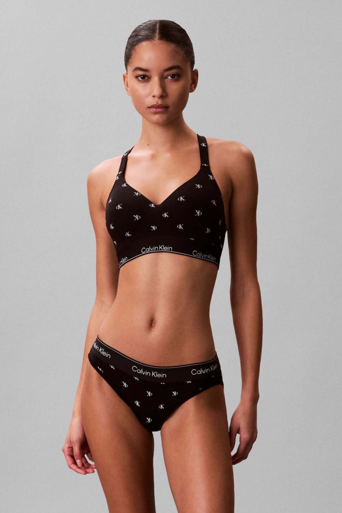 CALVIN KLEIN LIFT BRALETTE ICON COTTON MODAL en color NEGRO (3)