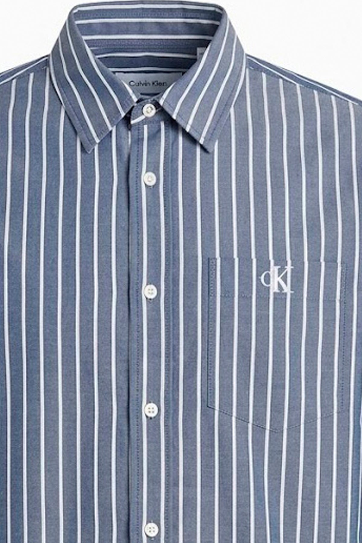 CALVIN KLEIN LV04RF106G STRIPE WASHED POPLIN RLX en color AZUL (2)