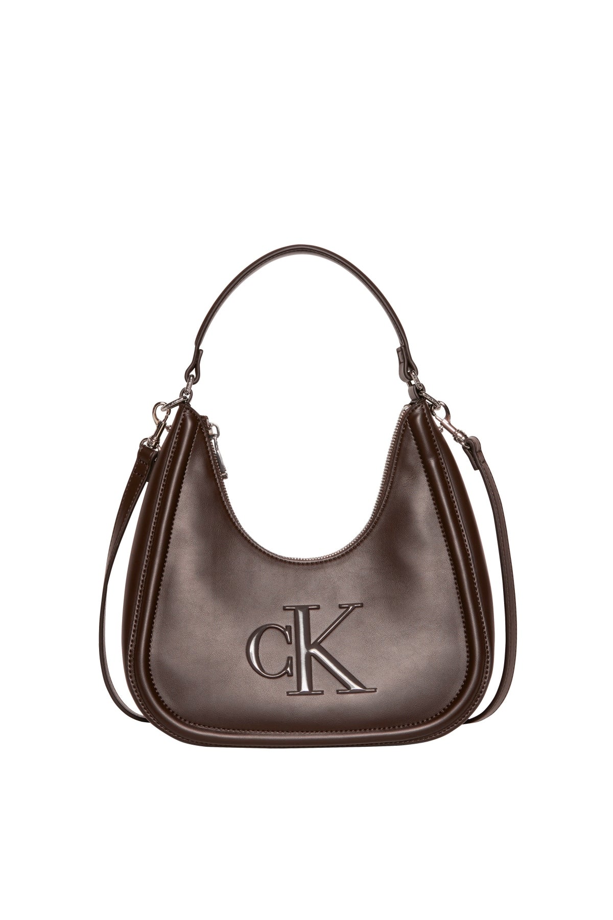 CALVIN KLEIN LV04F3561G BOLD CK SMALL CRESCENT B en color MARRON (2)