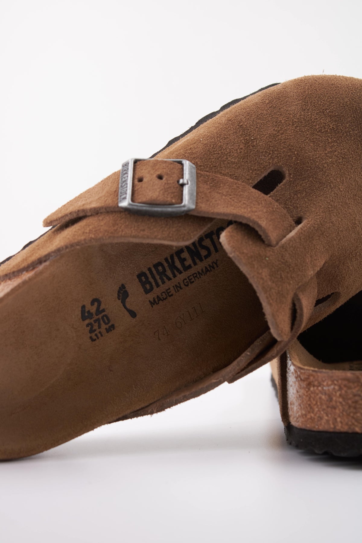BIRKENSTOCK 1032795BI BOSTON SUEDE LEATHER en color MARRON (5)