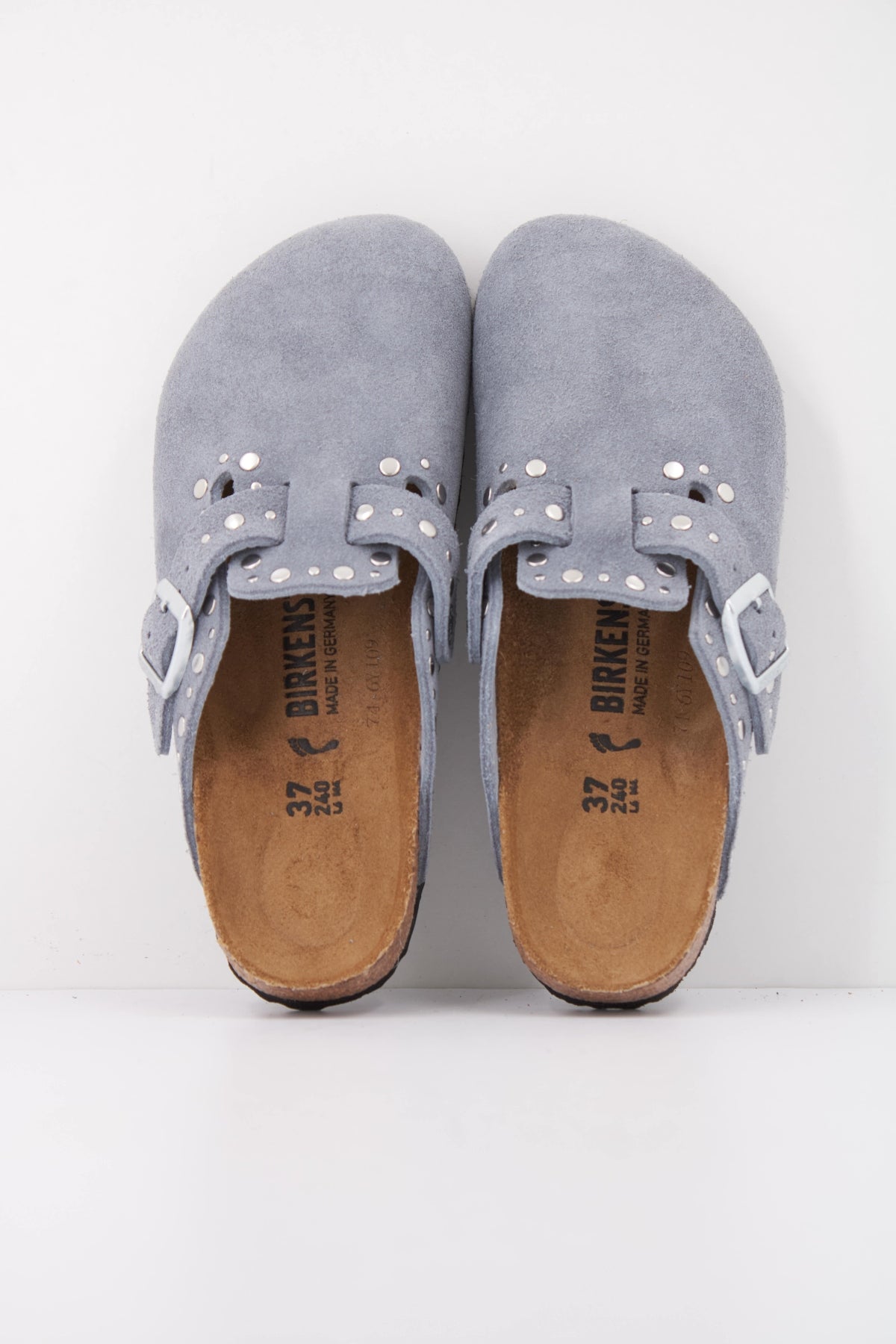 BIRKENSTOCK BOSTON RIVETS SUEDE LEATH en color AZUL (3)