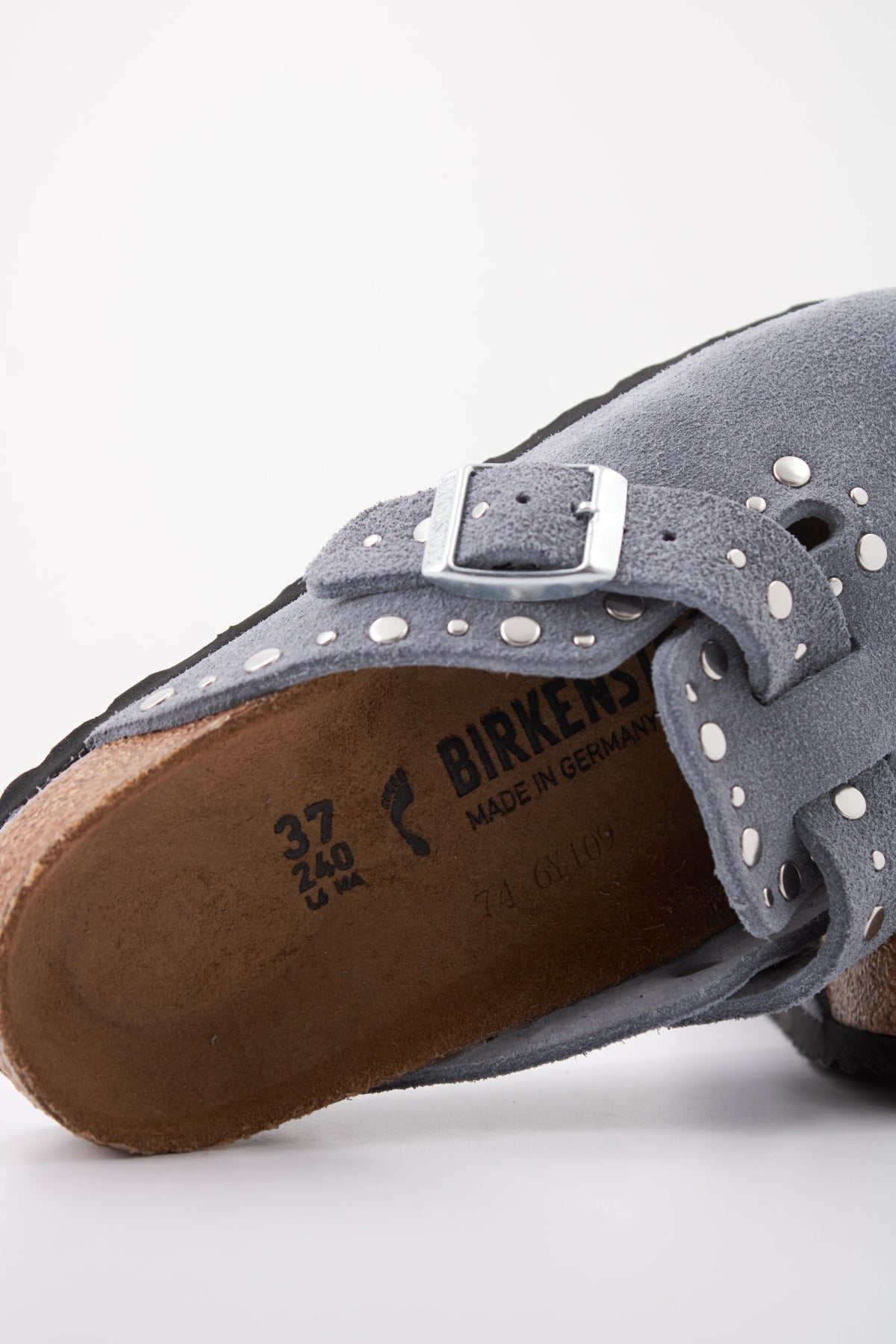 BIRKENSTOCK BOSTON RIVETS SUEDE LEATH en color AZUL (5)
