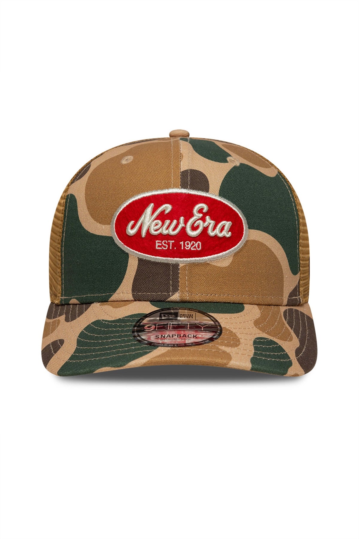 NEW ERA DUCK CAMO 9FIFTY TRUCKER NEWERA  WHT en color ANIMAL PRINT (1)