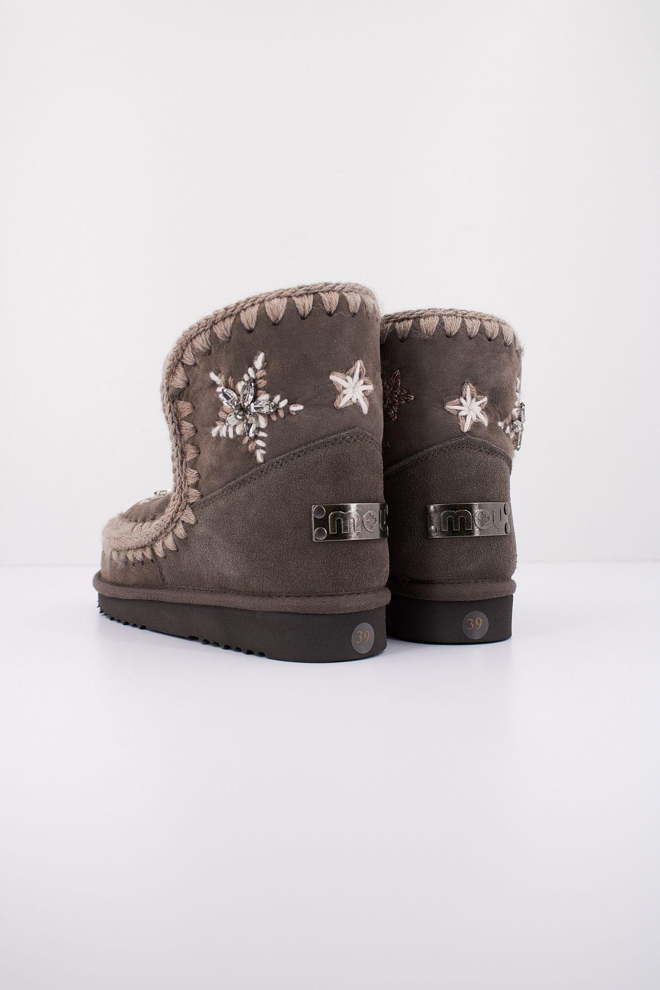 MOU ESKIMO WOOL STARS&RHINEST en color GRIS (4)