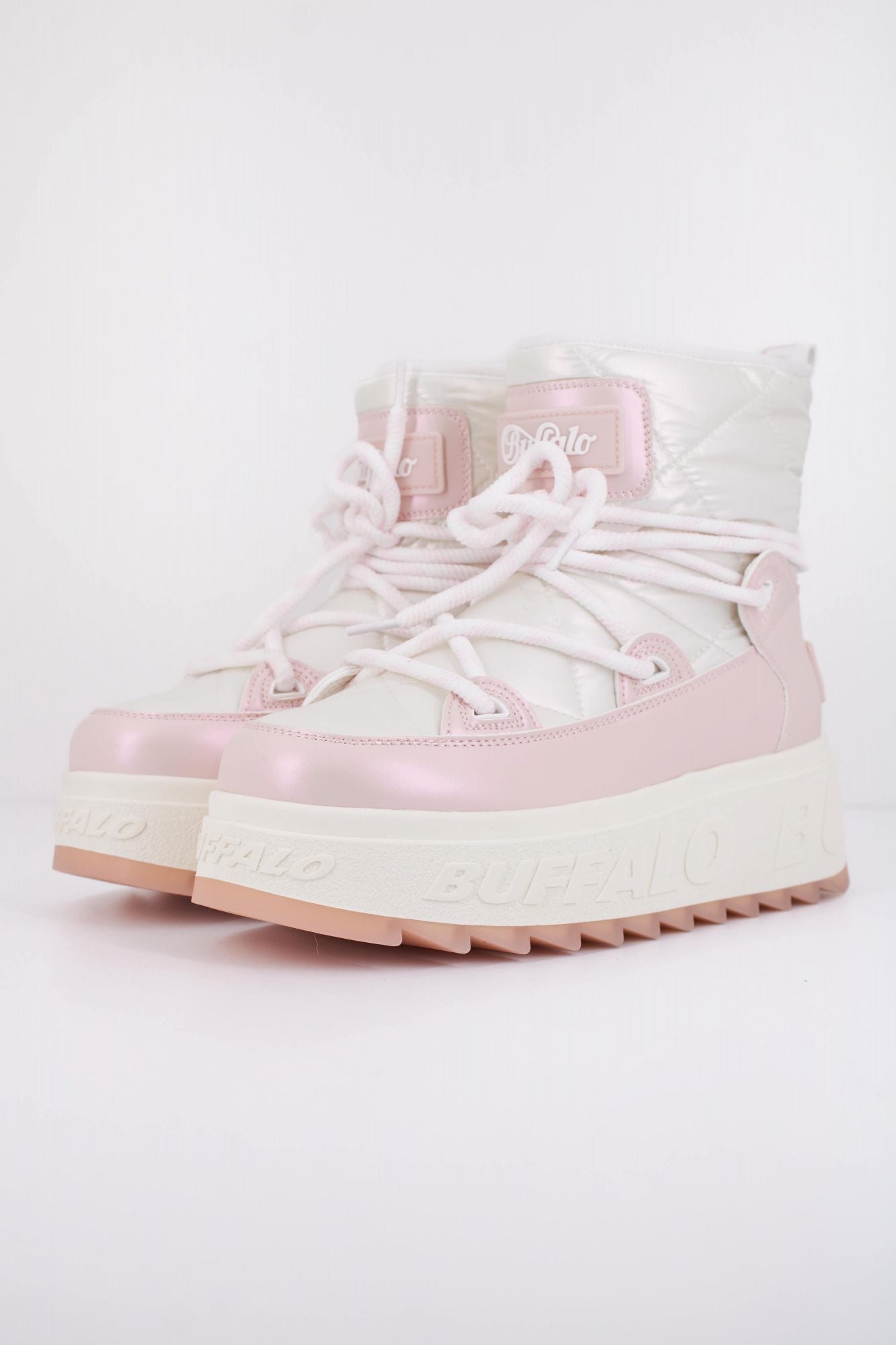 BUFFALO ELIZA SNOW BOOT VEGAN en color ROSA (2)