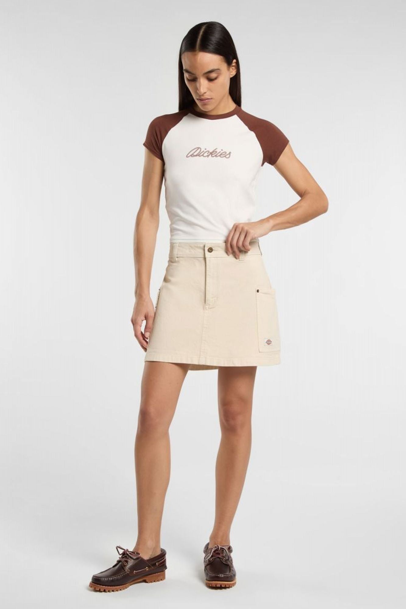 DICKIES  RIVER RANCH MINI SKIRT en color BLANCO (4)