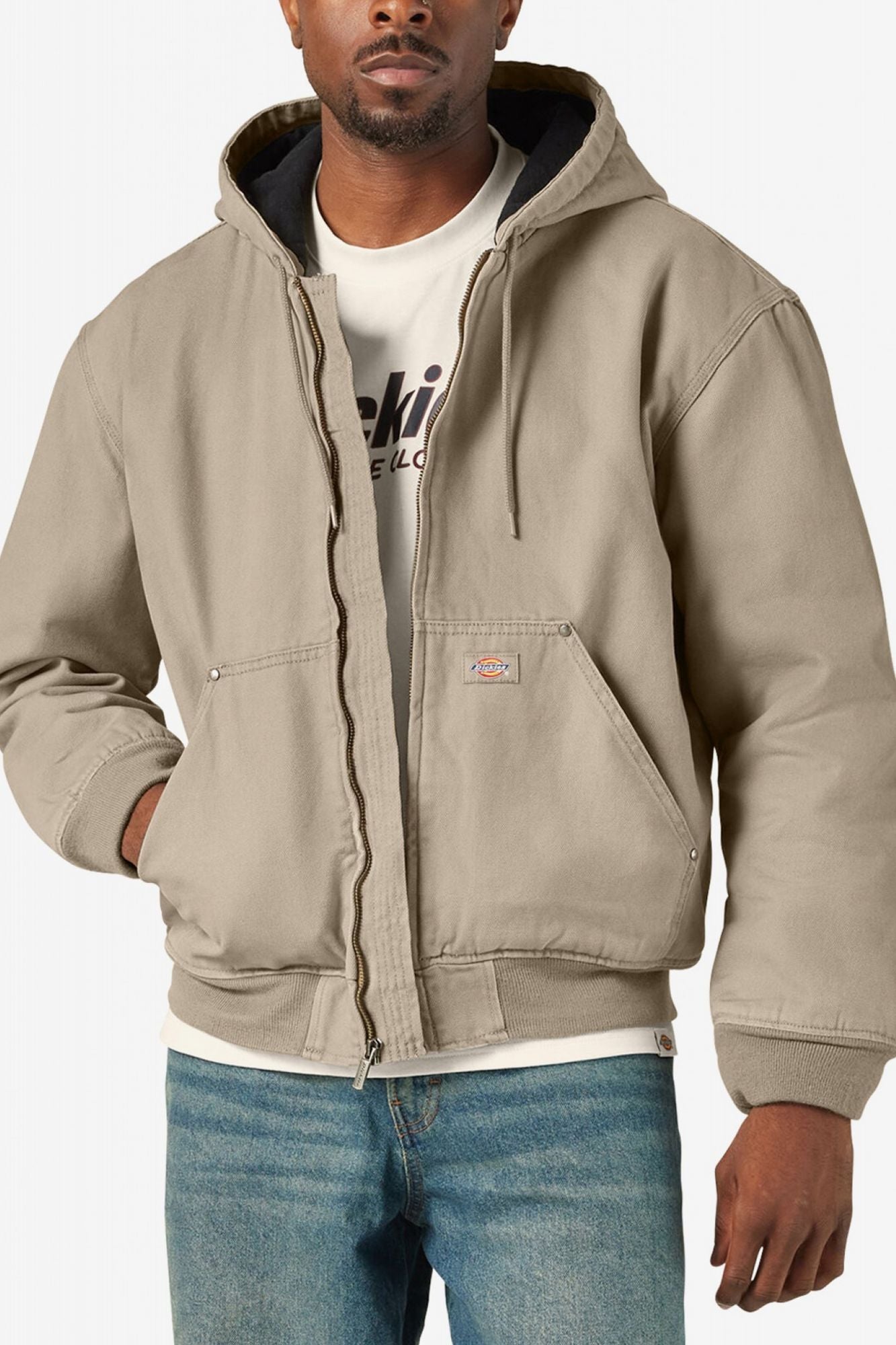 DICKIES HILHAM HOODED en color BEIS (1)