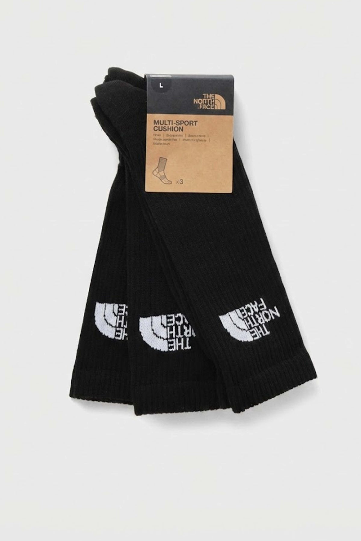 THE NORTH FACE MLSPRT SOCK CSH CREW 3  en color NEGRO (1)