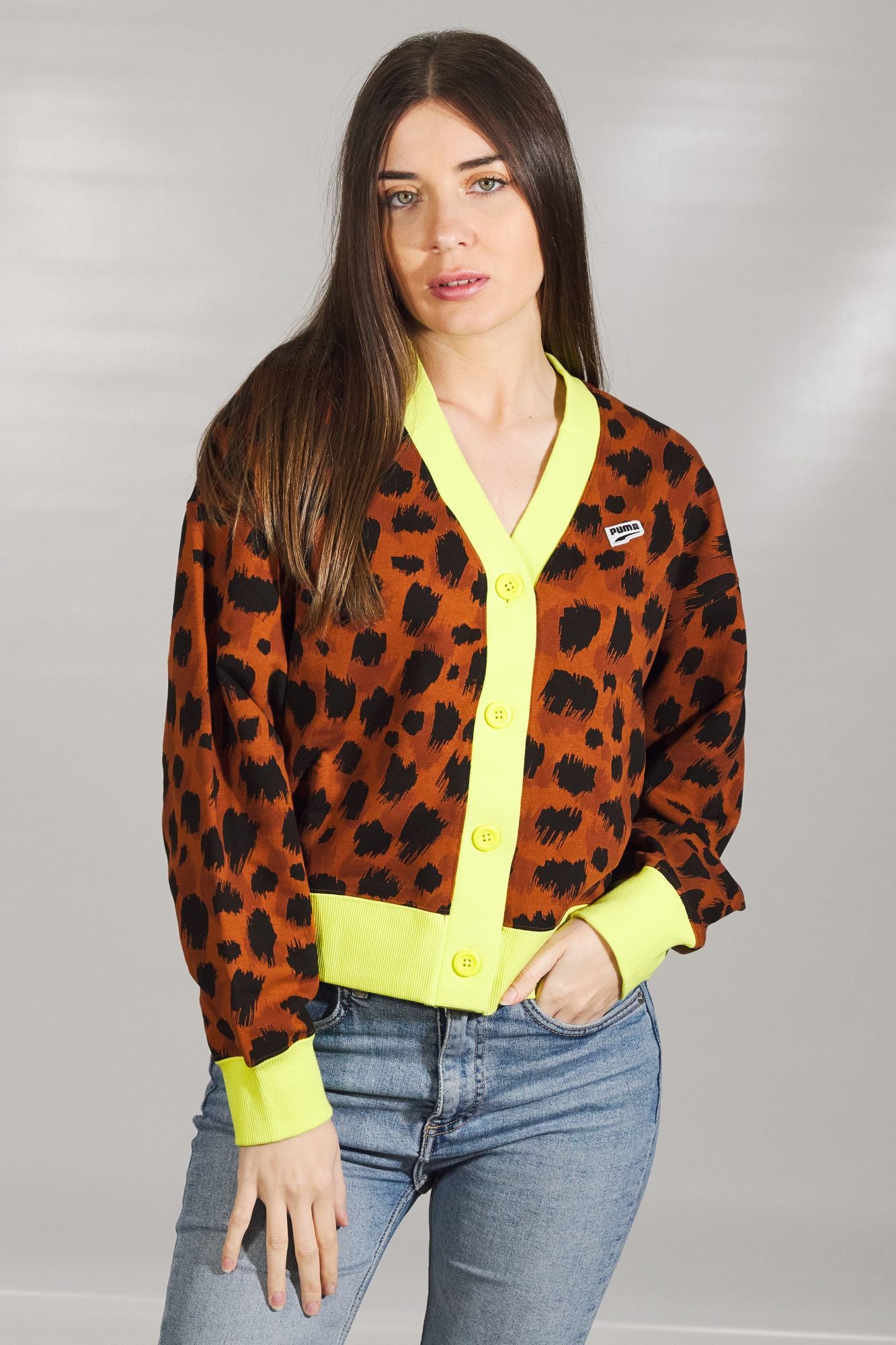 PUMA  KITTEN CARDIGAN TR en color MARRON (1)