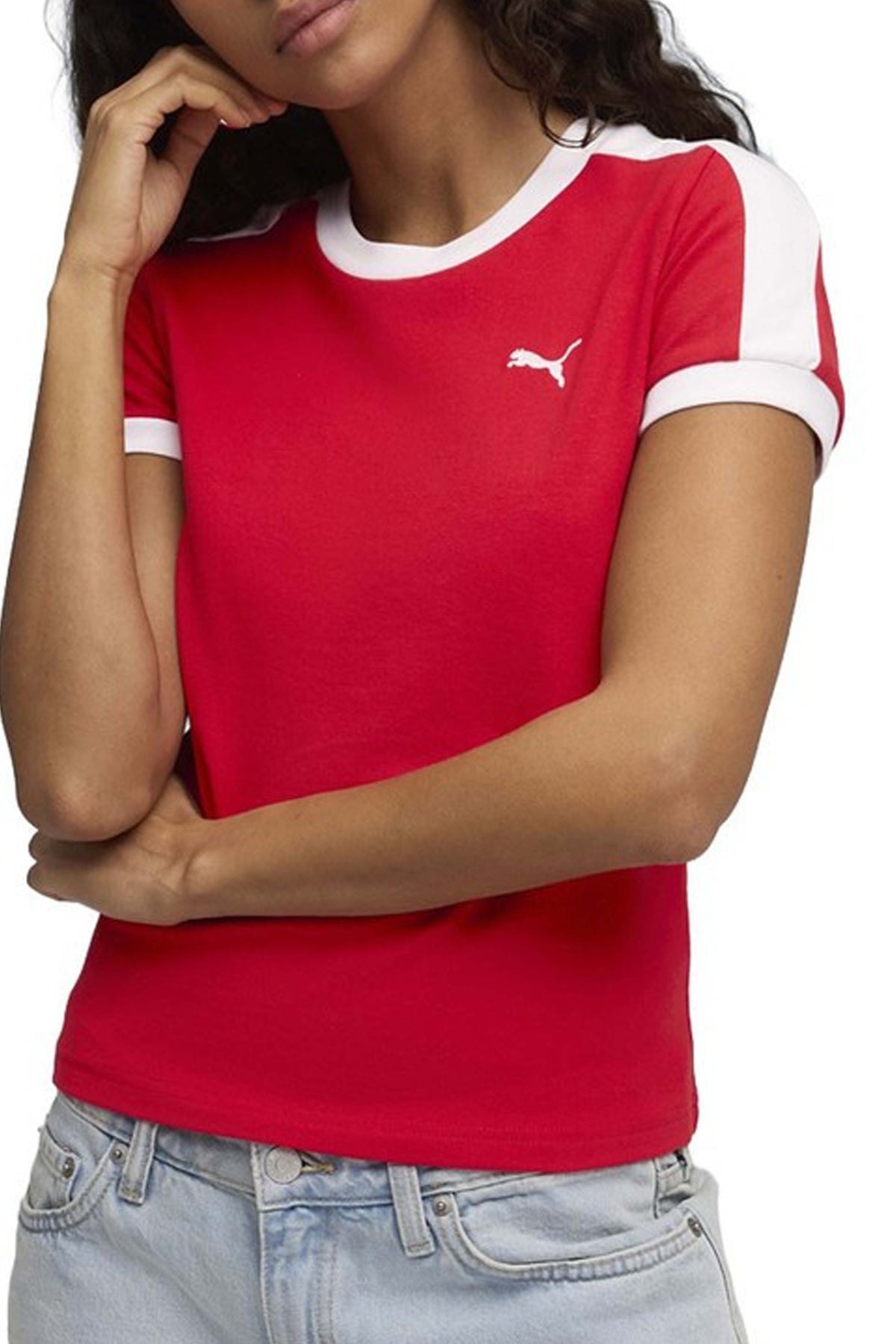 PUMA  SLIM TEE  en color ROJO (1)