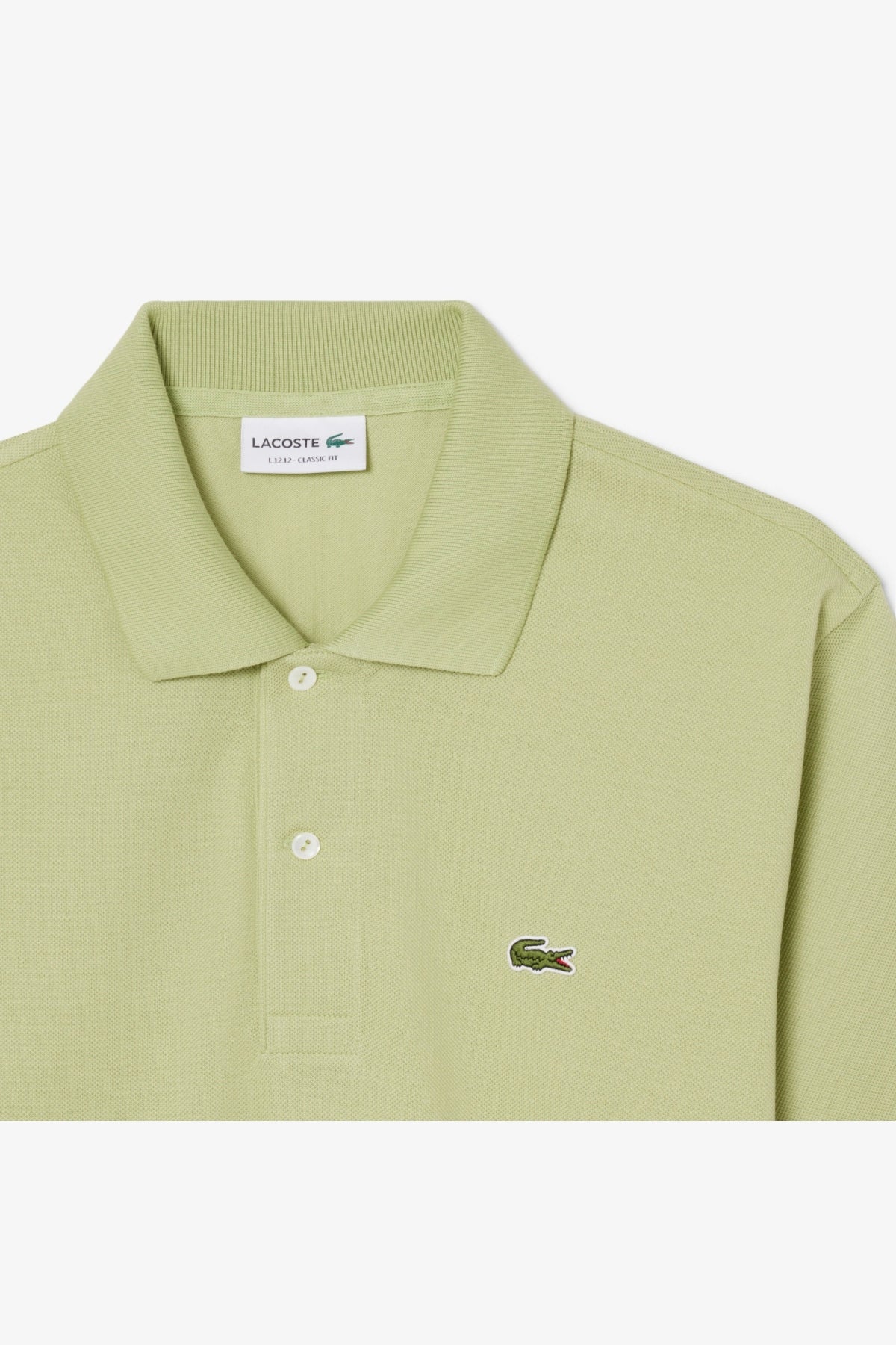 LACOSTE L1212 SHORT SLEEVED RIBBED COLLAR S en color VERDE (6)