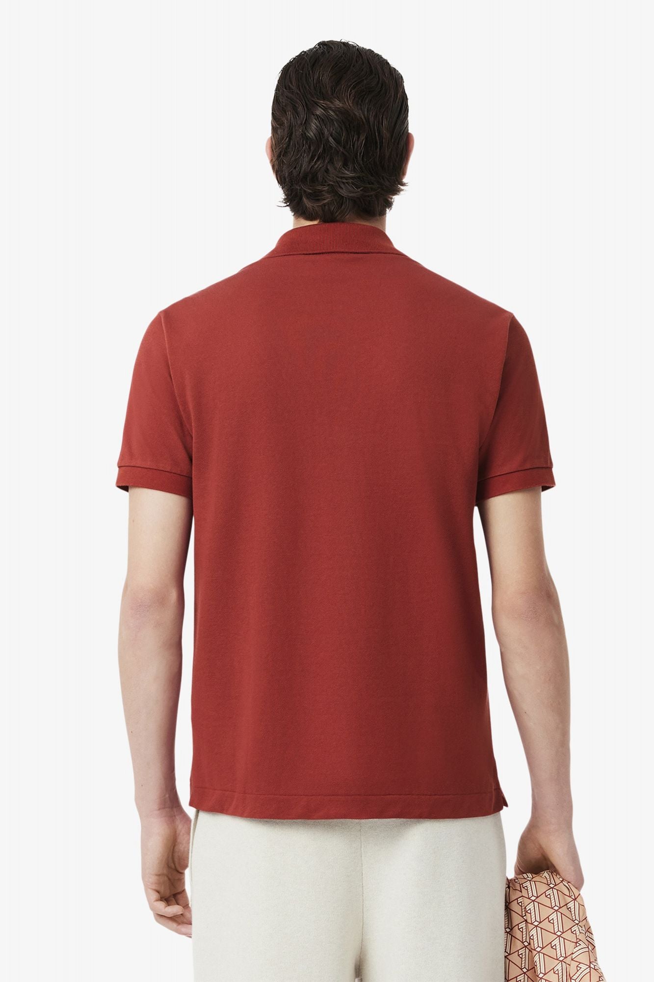 LACOSTE L1212 SHORT SLEEVED RIBBED COLLAR S en color ROJO (3)