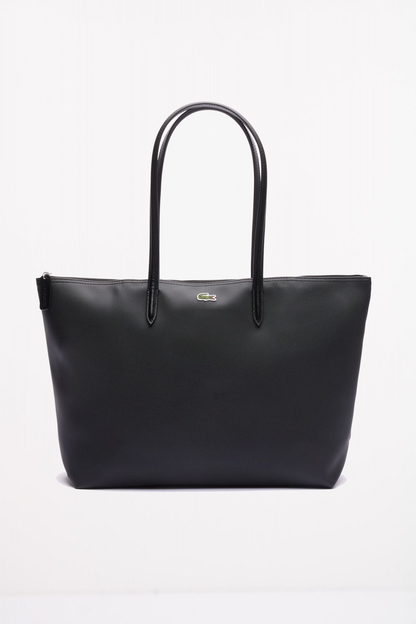 LACOSTE  LARGE COATED CANVAS TOTE en color NEGRO (1)