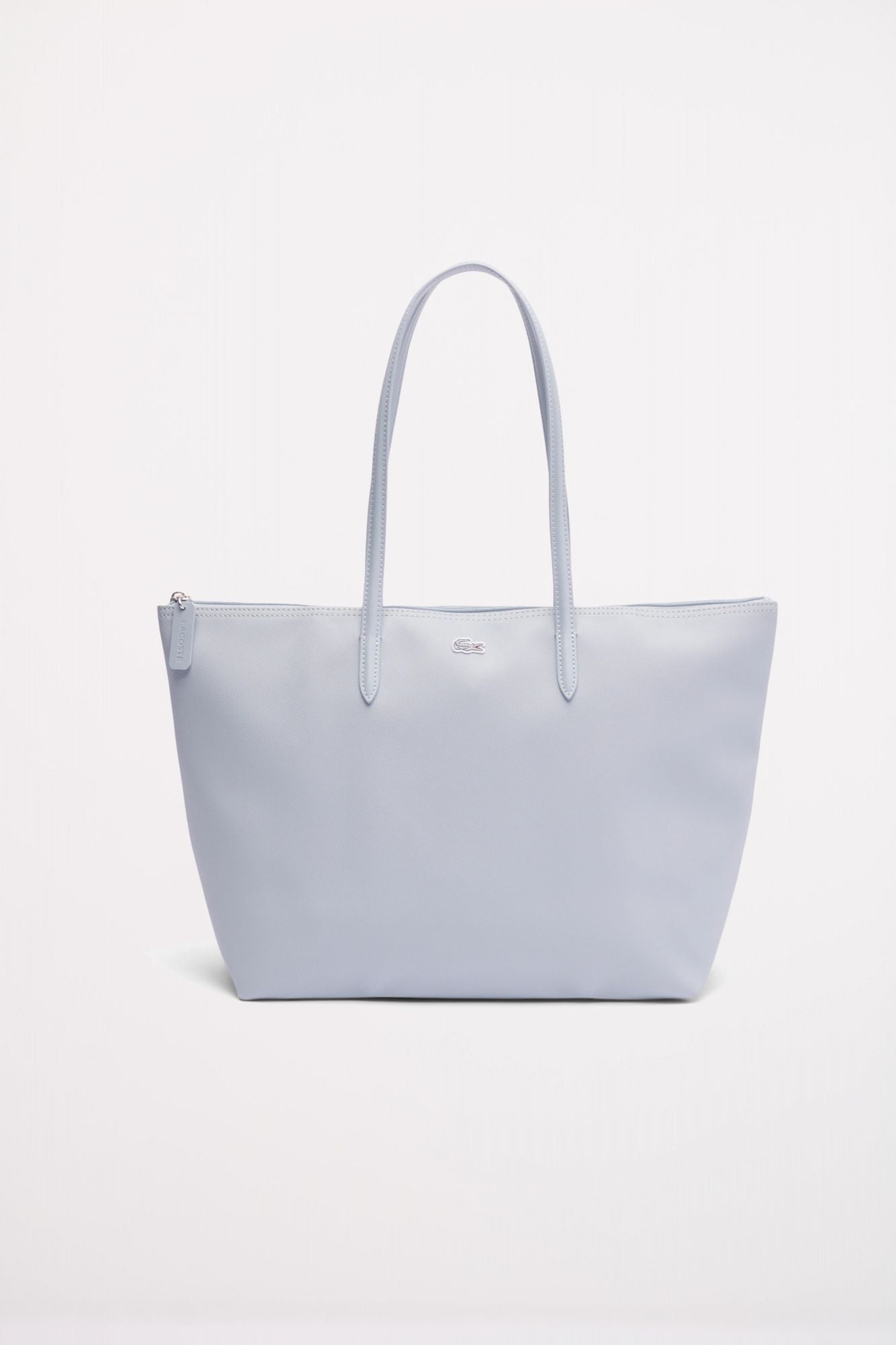 LACOSTE  LARGE COATED CANVAS TOTE en color AZUL (1)