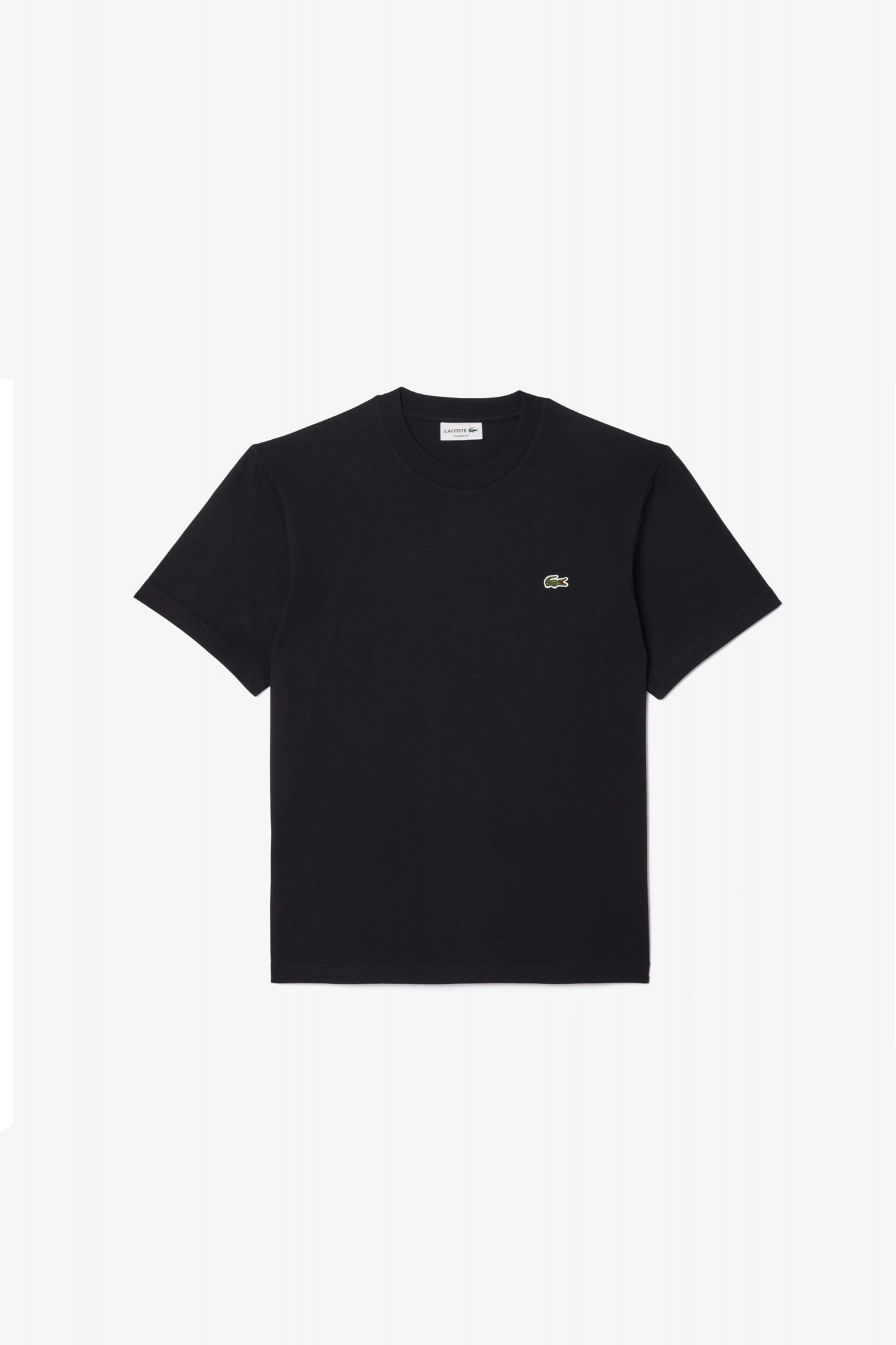 LACOSTE RELAXED FIT SOFT COTTON T-SHIRT en color NEGRO (2)