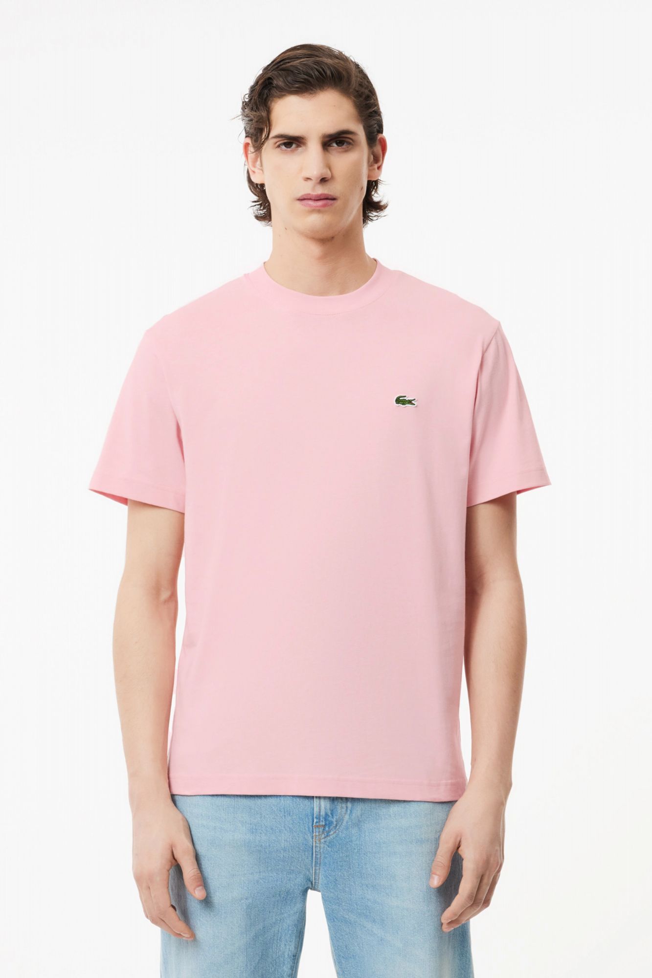LACOSTE RELAXED FIT SOFT COTTON T-SHIRT en color ROSA (1)