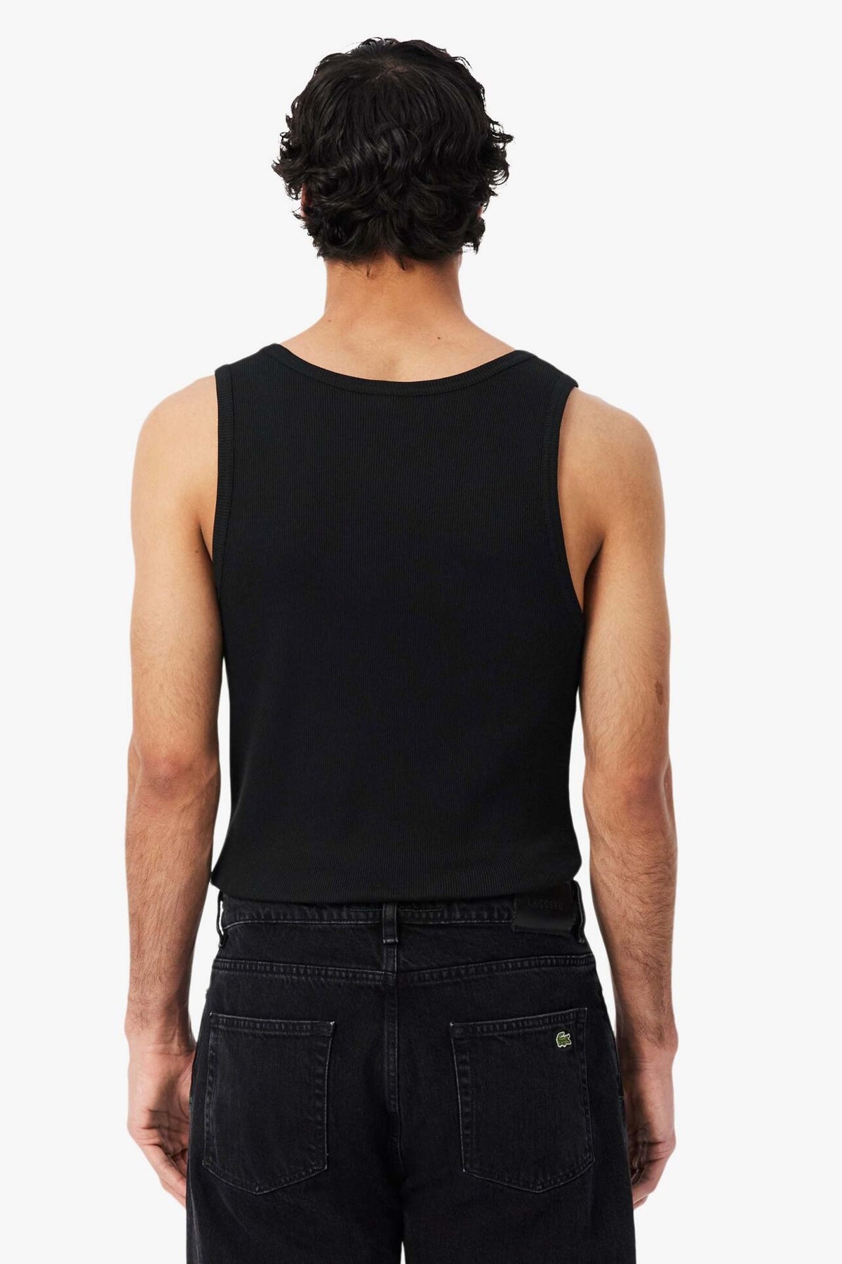 LACOSTE TEE SHIRT & TURTLE NECK en color NEGRO (2)