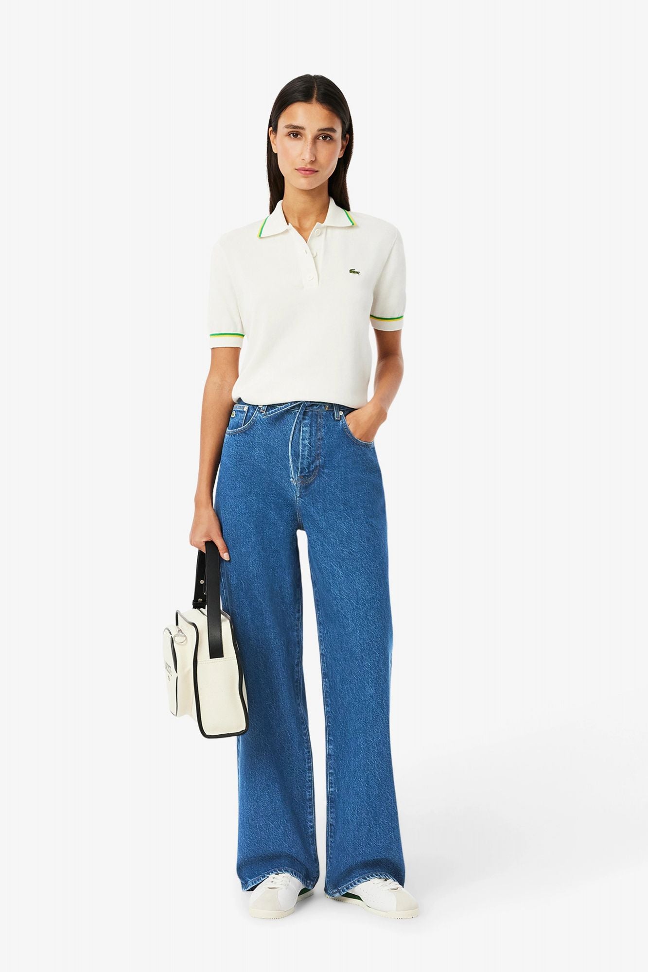 LACOSTE WIDE FIT DENIM JEANS en color AZUL (4)