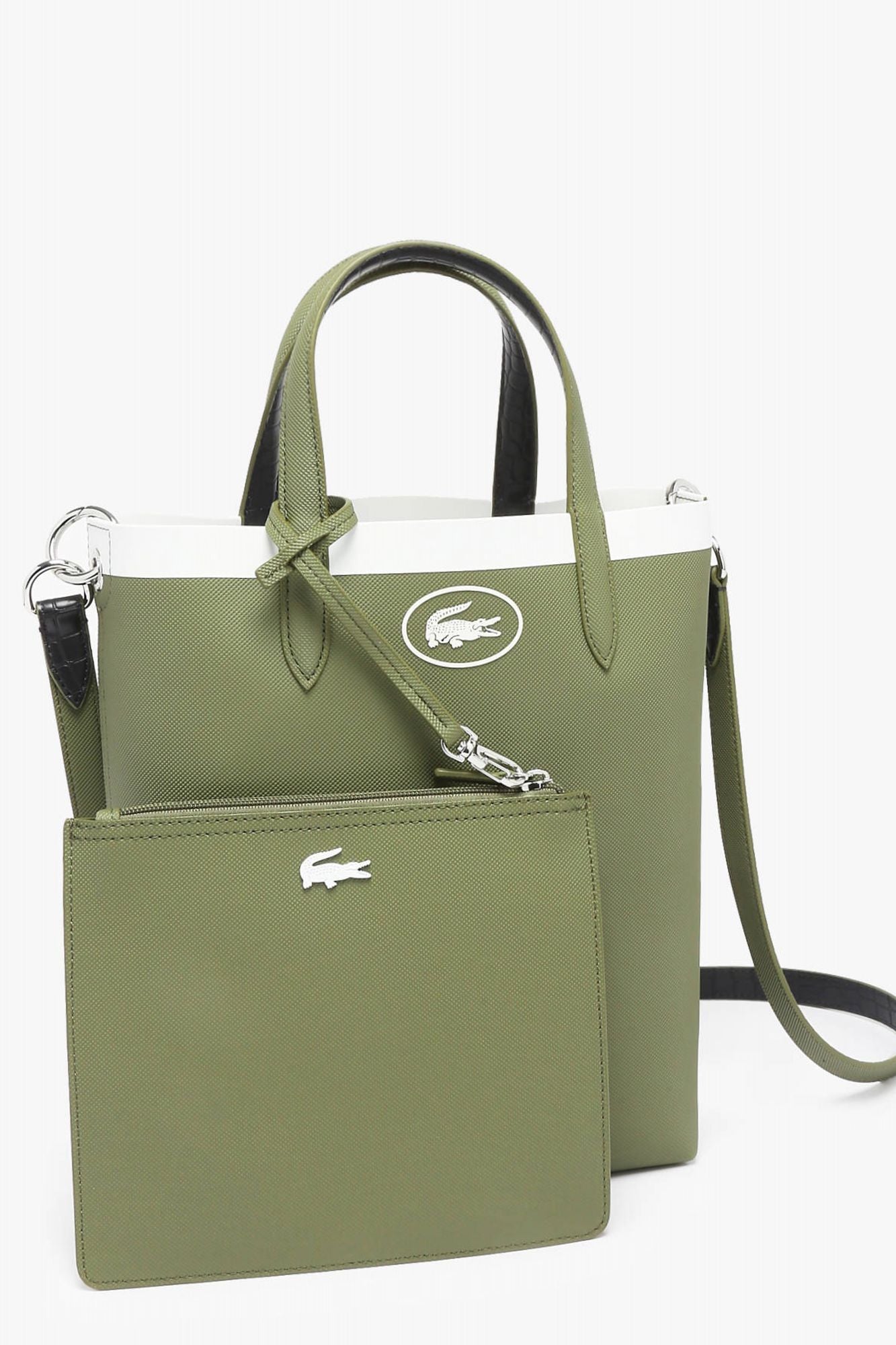 LACOSTE  ANNA SEASONAL SMALL VERTIC en color VERDE (2)