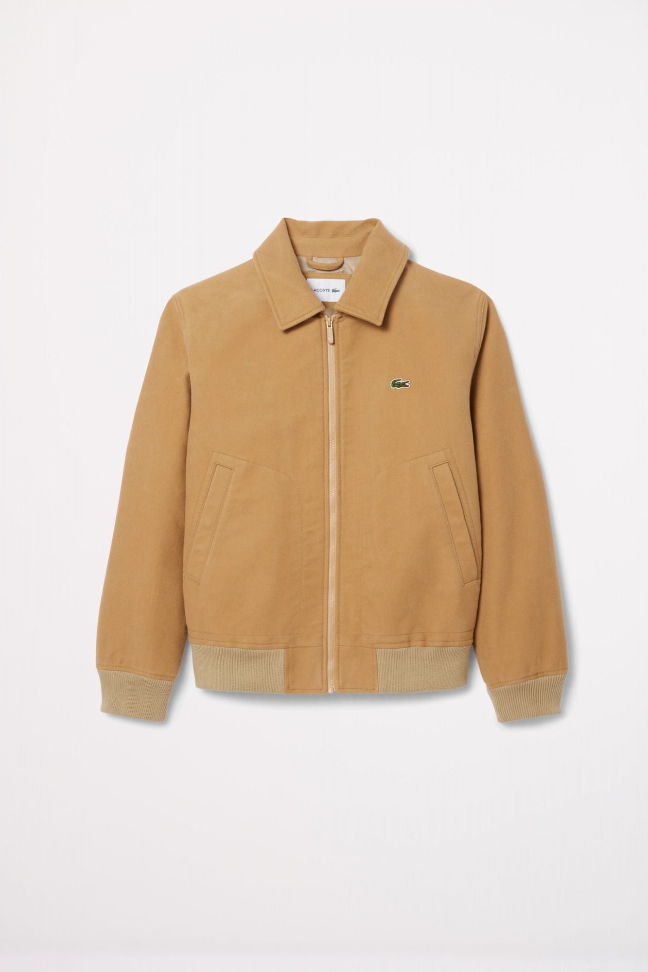 LACOSTE PADDED MOLESKIN JACKET  en color MARRON CLARO (2)