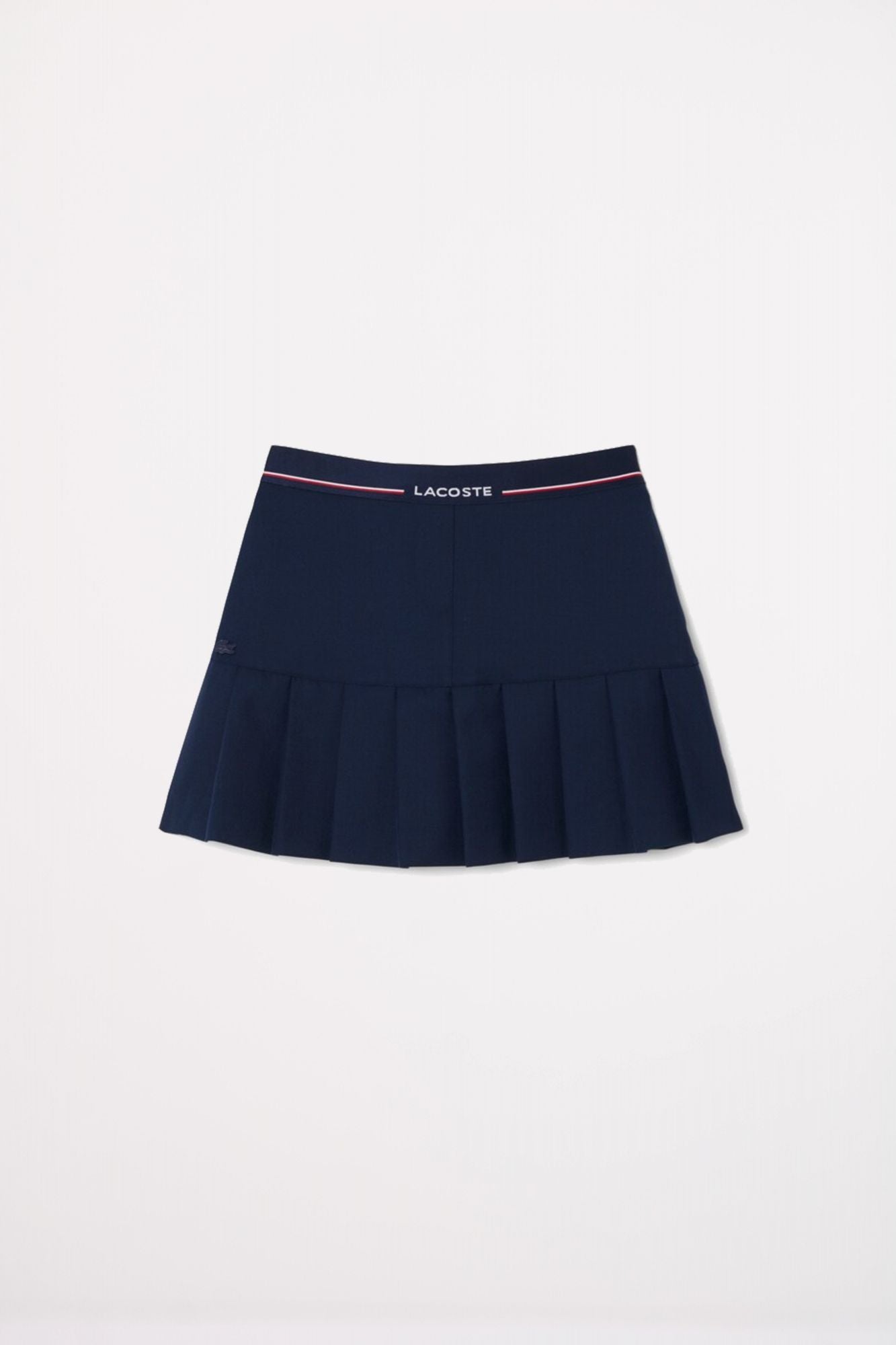 LACOSTE SHORT PLEATED WOOL BLEND SKIRT en color AZUL (2)