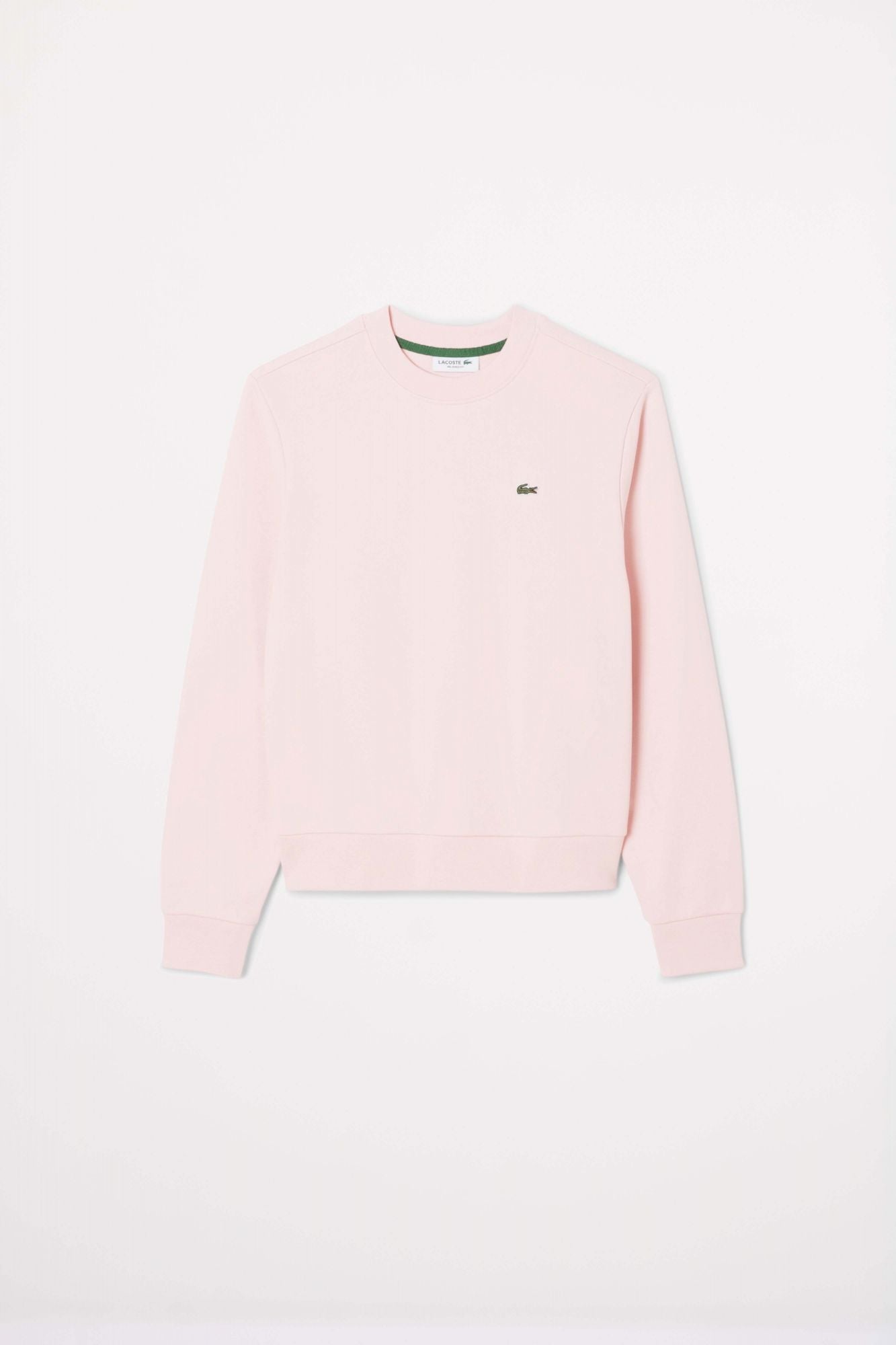 LACOSTE RELAXED FIT FLEECE CREW NECK en color ROSA (1)