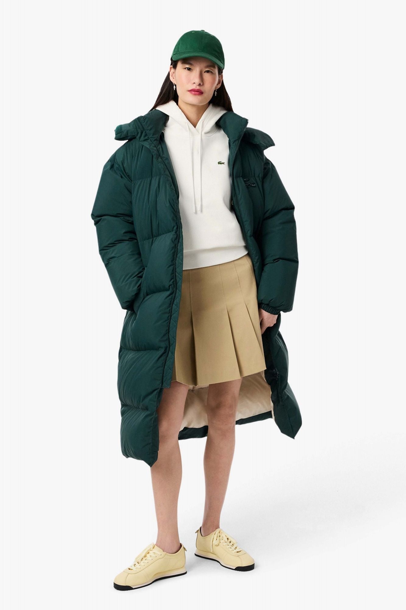 LACOSTE OVERSIZED FLEECE HOODIE en color BLANCO (4)