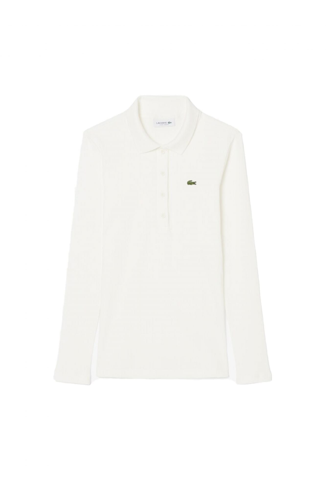 LACOSTE  RIBBED COLLAR SHIRT  en color BLANCO (2)