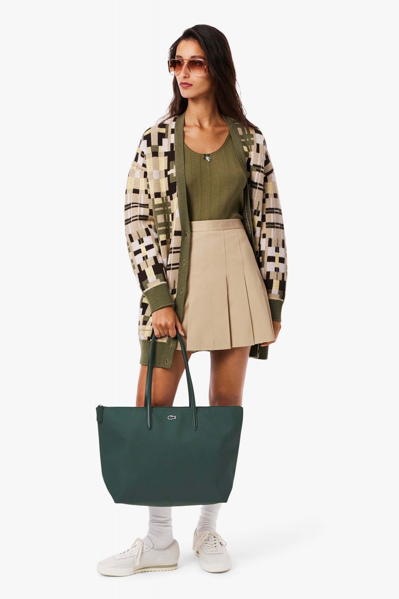 LACOSTE SHOPPING BAG en color VERDE (4)