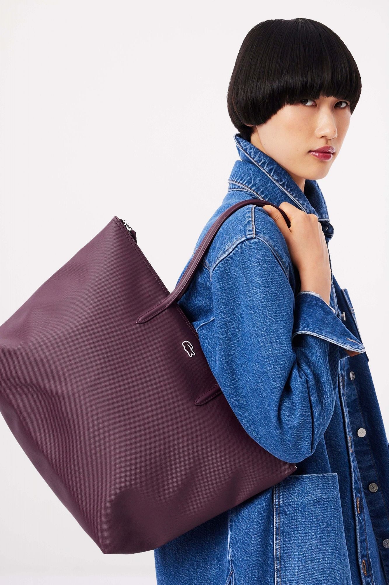 LACOSTE SHOPPING BAG en color BURDEOS (3)