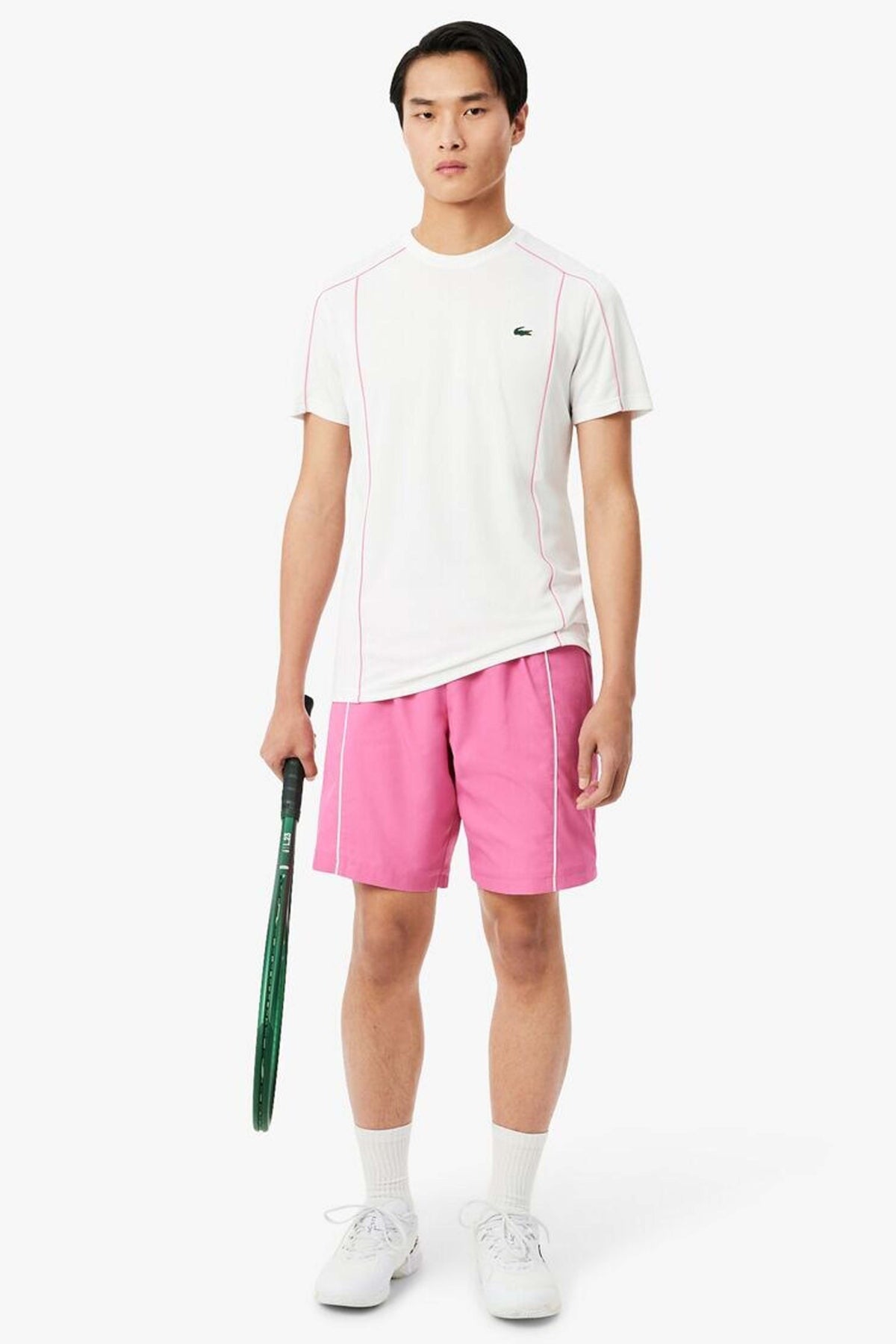 LACOSTE TEE SHIRT TURTLE NECK en color BLANCO (1)
