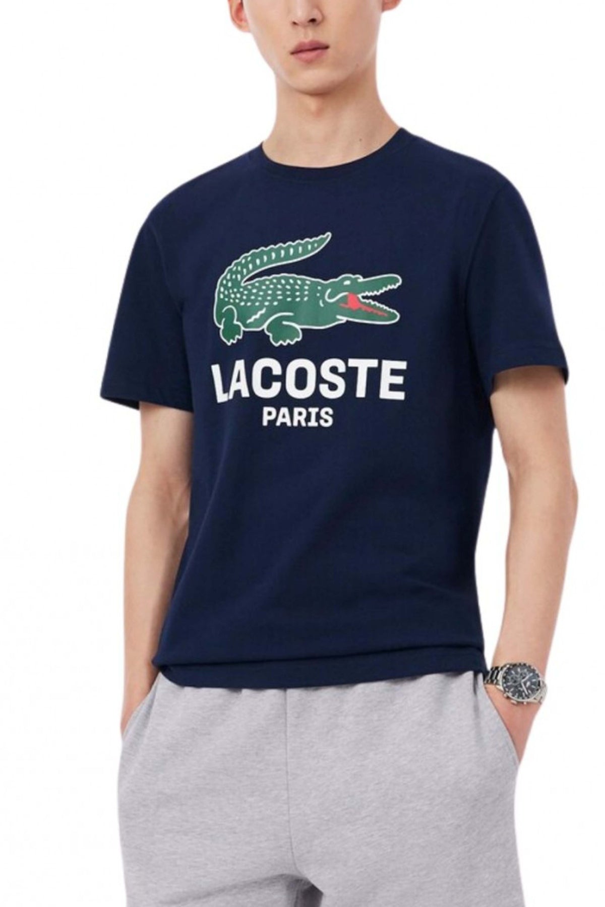 LACOSTE TEE SHIRT TURTLE NECK en color AZUL (1)