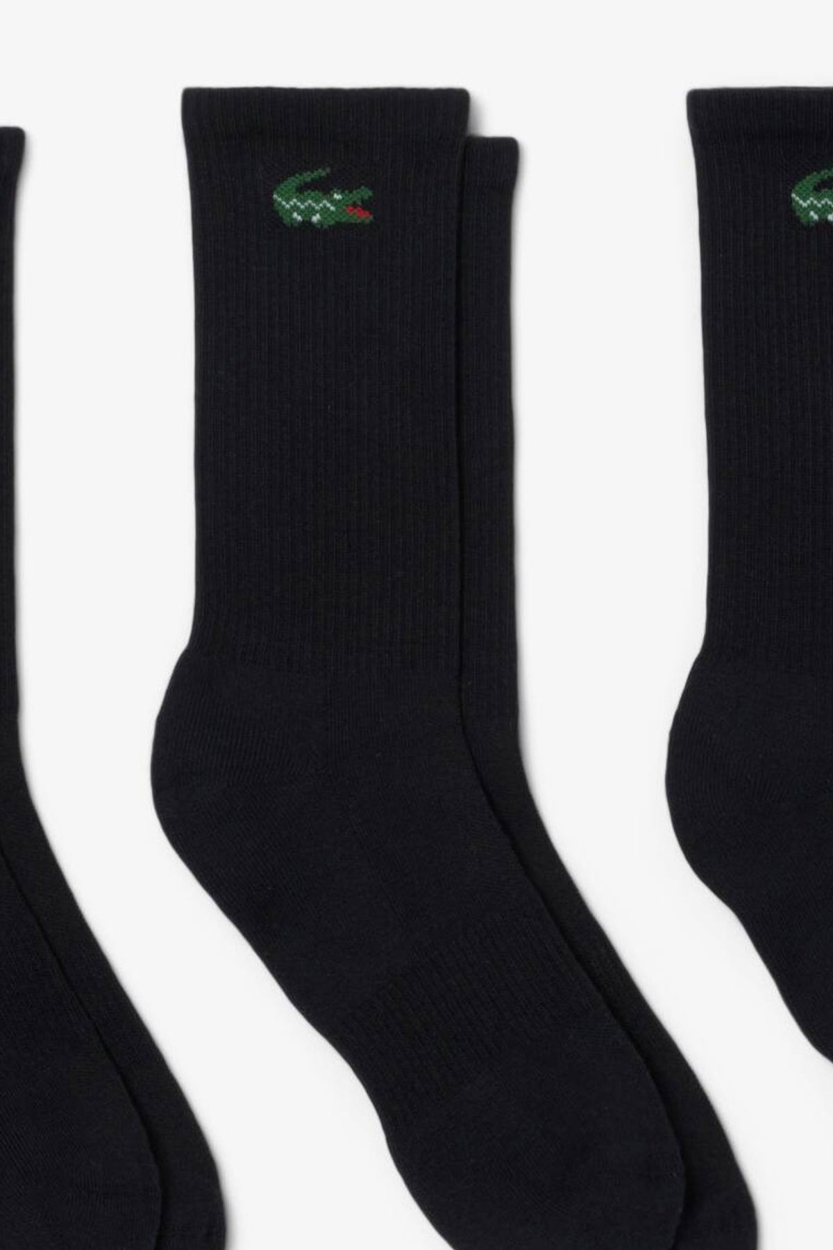 LACOSTE RA9246 CREW SOCKS en color NEGRO (3)